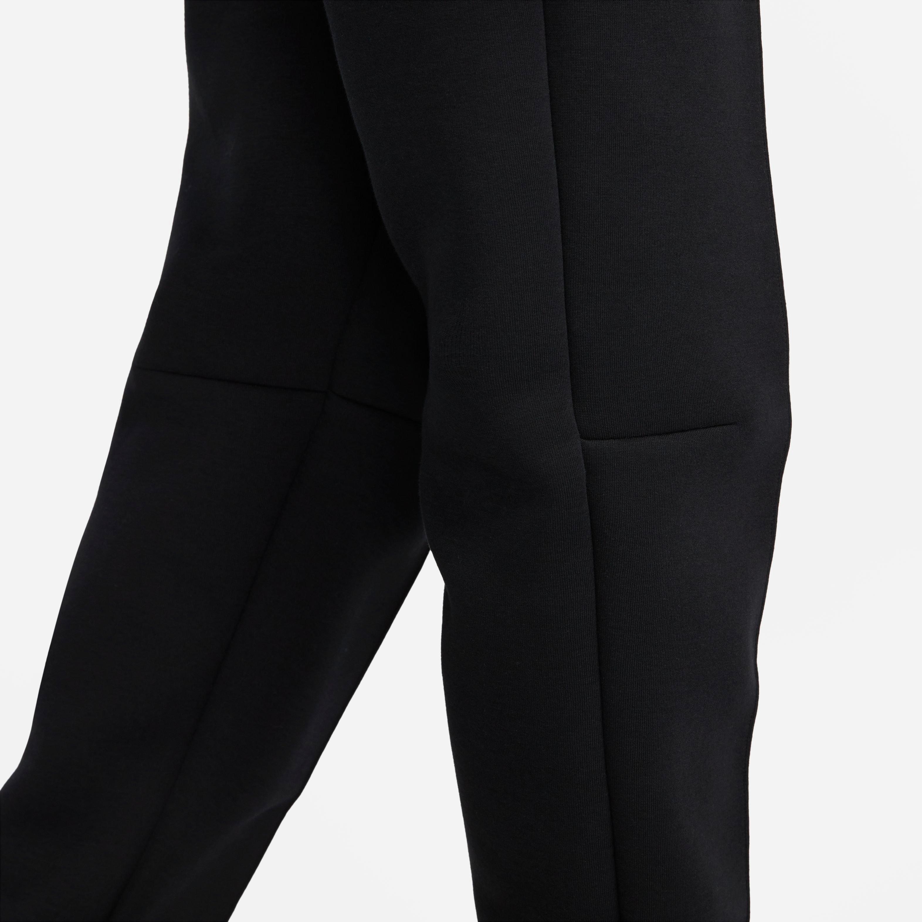 Nike Women's Sportswear Tech Fleece Mid-Rise Joggers-Black - BLACK Thumbnail View 11