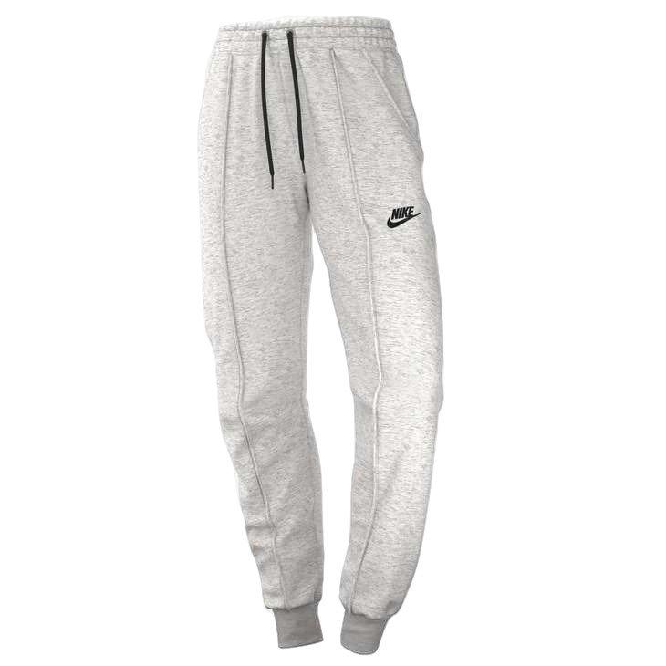 Nike Women's Sportswear Tech Fleece Mid-Rise Joggers-Lt Grey - LT GREY Thumbnail View 1