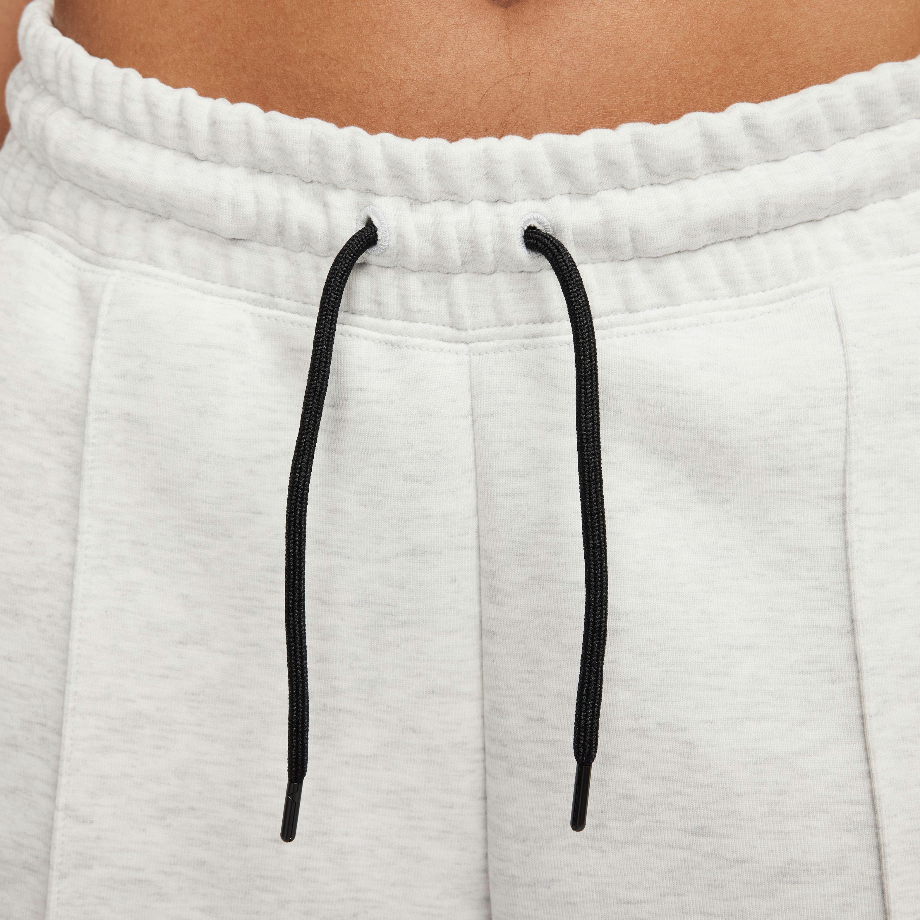 Nike Women's Sportswear Tech Fleece Mid-Rise Joggers-Lt Grey - LT GREY Thumbnail View 7