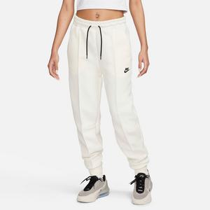 Nike Women's Sportswear Tech Fleece Mid-Rise Joggers-Ivory