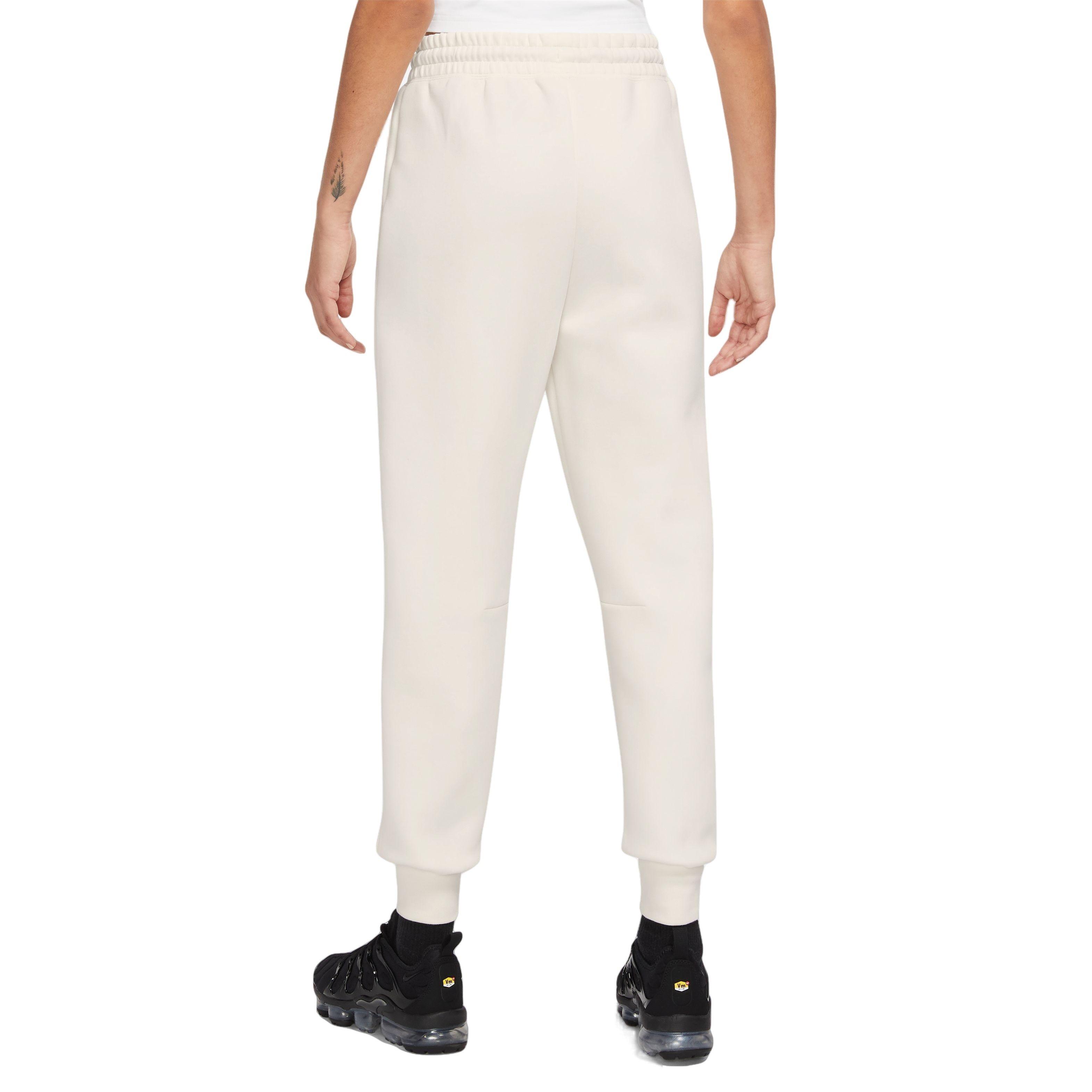 Nike Women's Sportswear Tech Fleece Mid-Rise Joggers-Ivory - IVORY Thumbnail View 2
