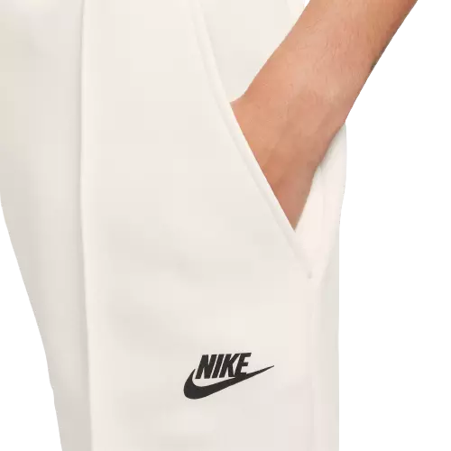 Nike Women's Sportswear Tech Fleece Mid-Rise Joggers-Ivory - IVORY
