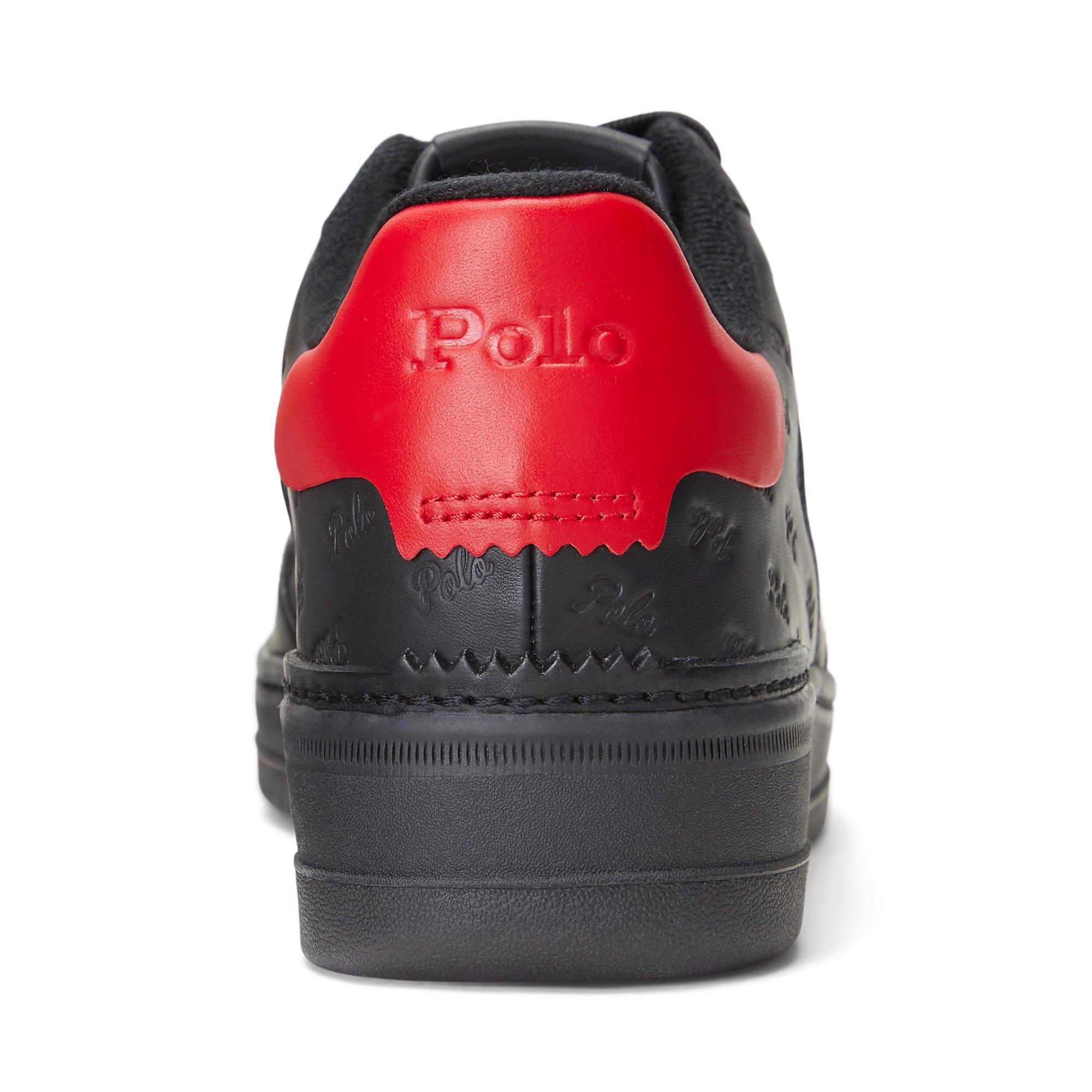 Black and red polo shoes sale