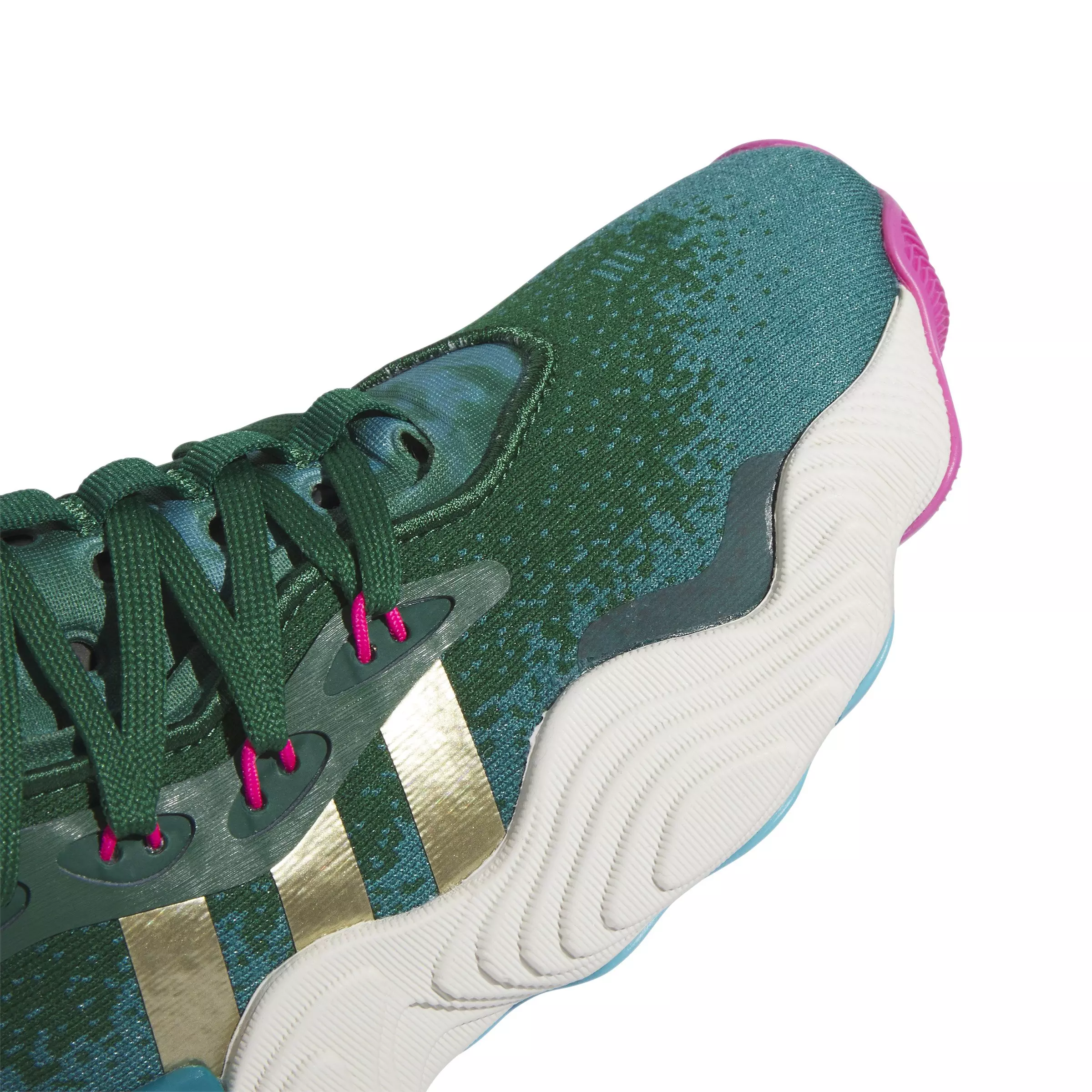 adidas Trae Young 3 "Dark Green/Gold Metallic/Black" Grade School Kids' Basketball Shoe - DARK GREEN/GOLD METALLIC/BLACK