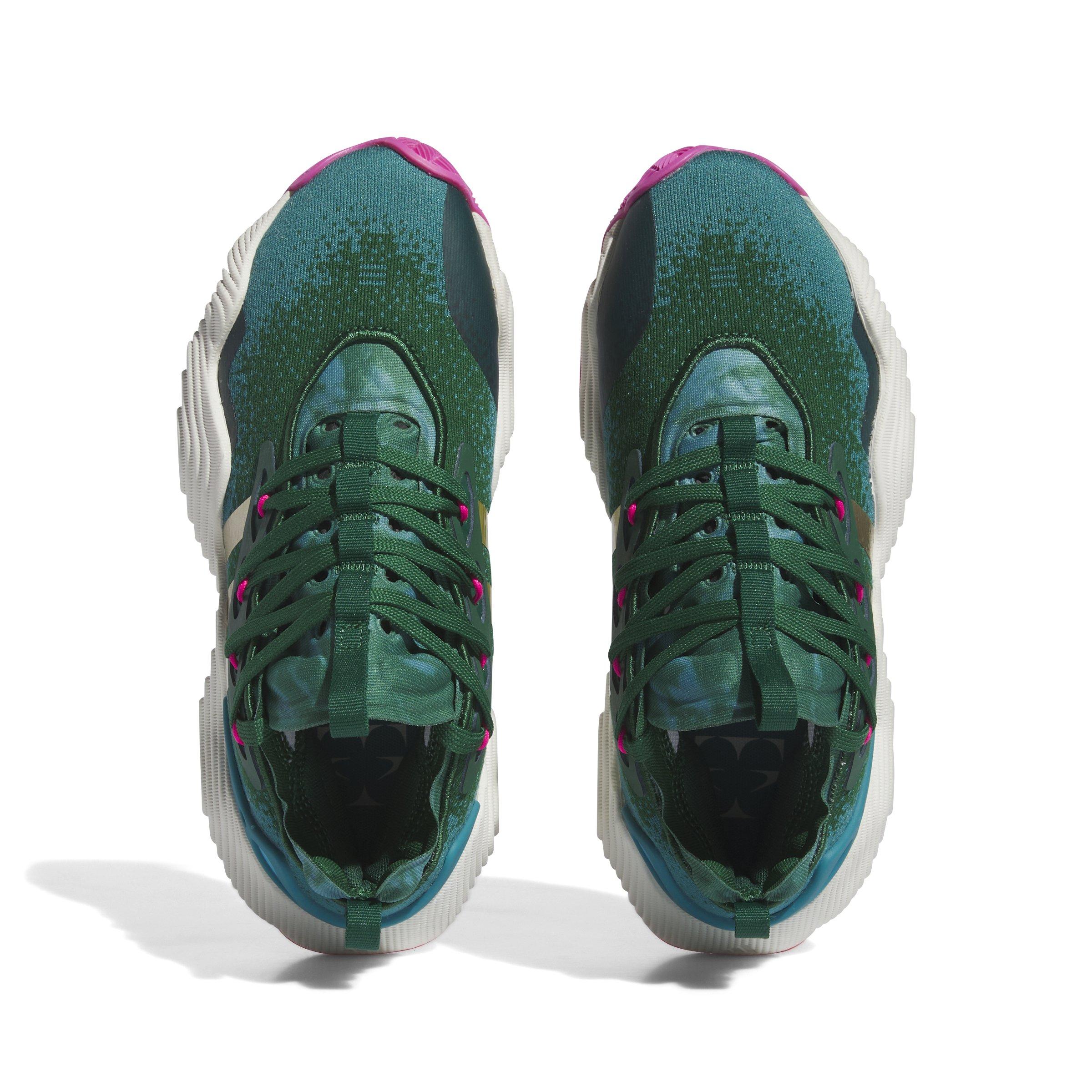 adidas Trae Young 3 Grade School Kids' "Dark Green/Gold Metallic/Black" Basketball Shoe