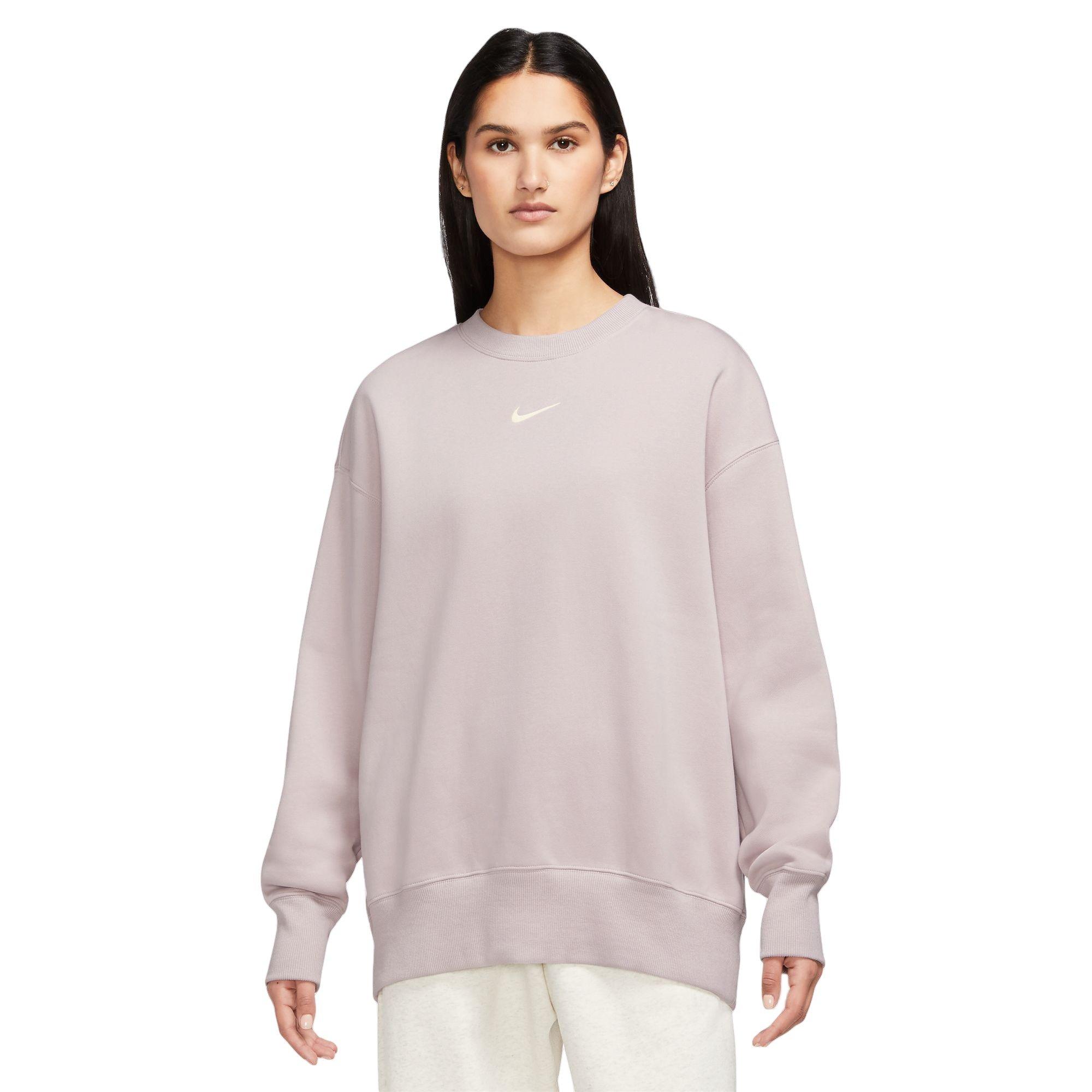 Nike Women's Phoenix Fleece Oversized Crew Sweatshirt - Platinum Violet - VIOLET Thumbnail View 1
