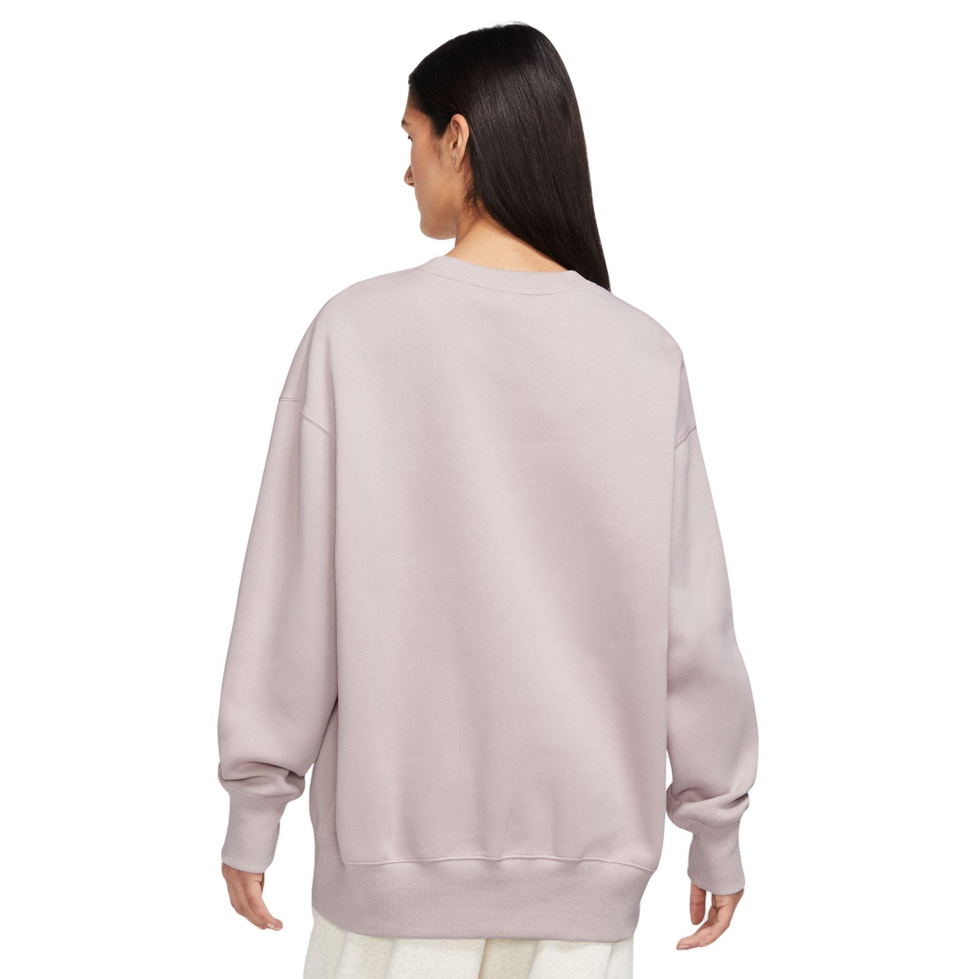 Nike Women's Phoenix Fleece Oversized Crew Sweatshirt - Platinum Violet - VIOLET Thumbnail View 2