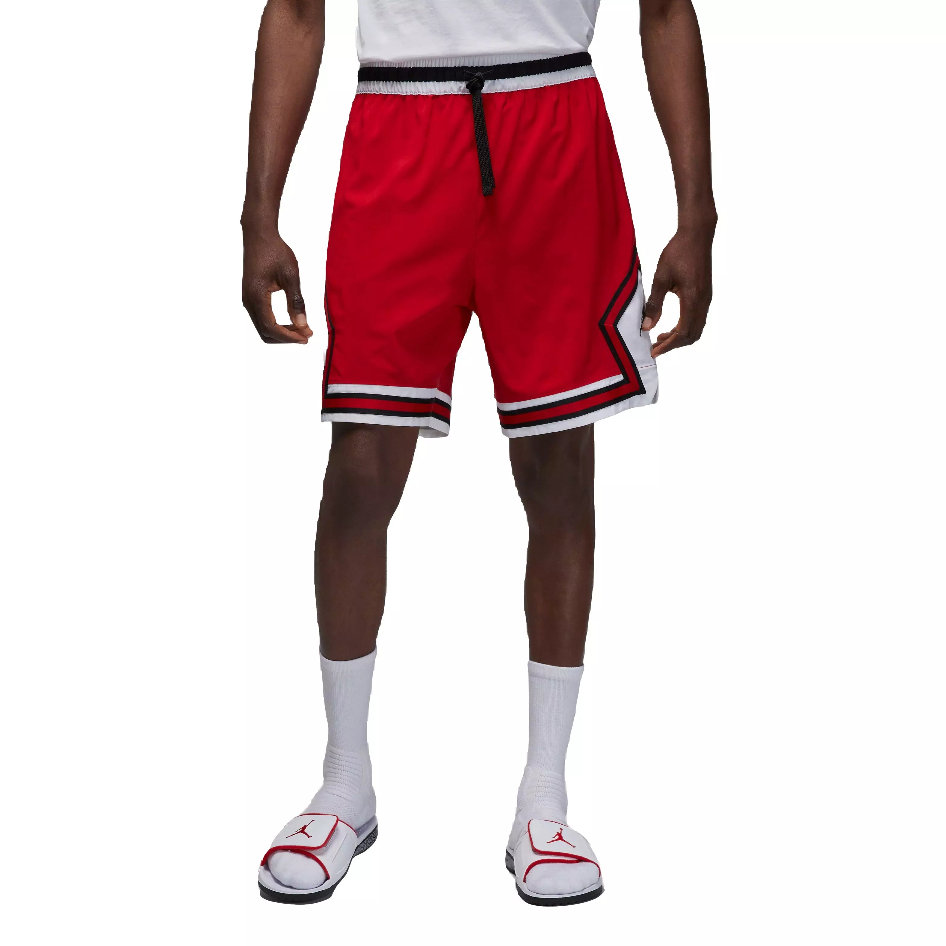 Jordan Men's Dri-FIT Sport Woven Diamond Shorts - Red/Black - RED/BLACK
