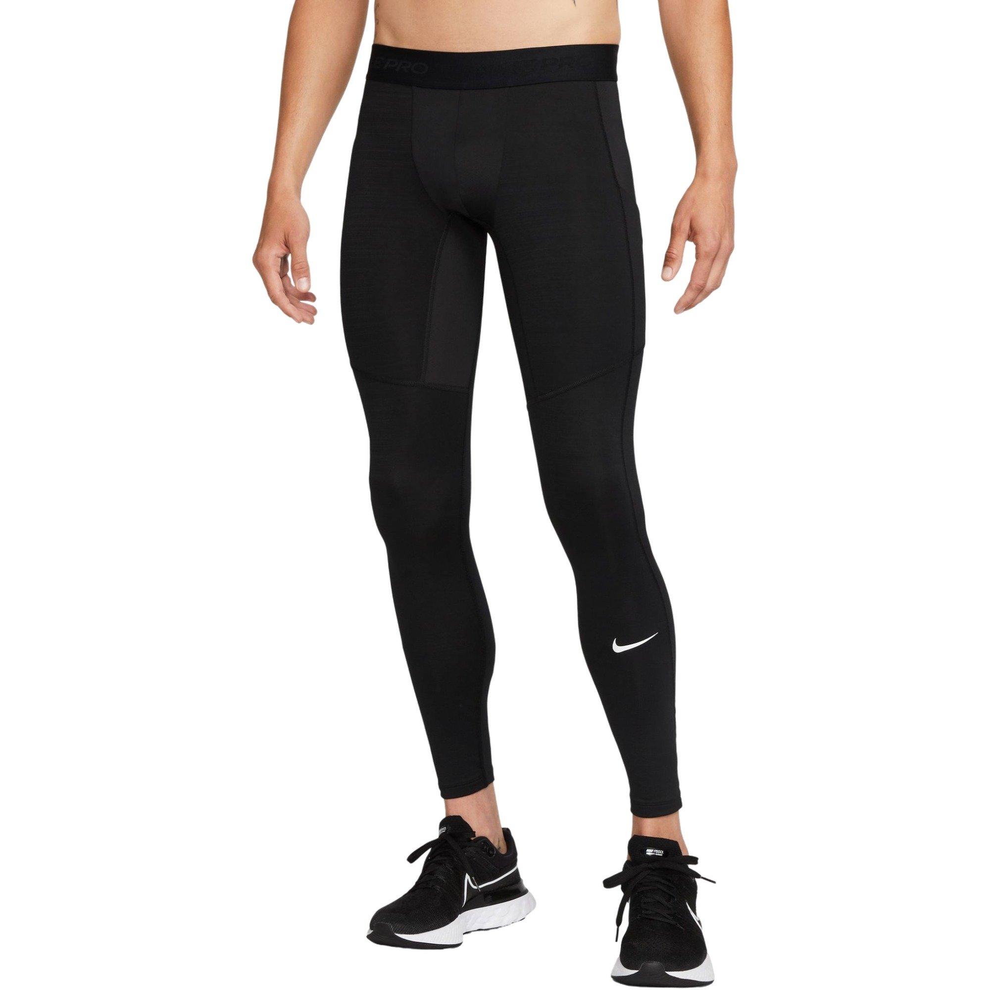 Nike Pro Warm Compression Leggings - Black - BLACK Thumbnail View 1