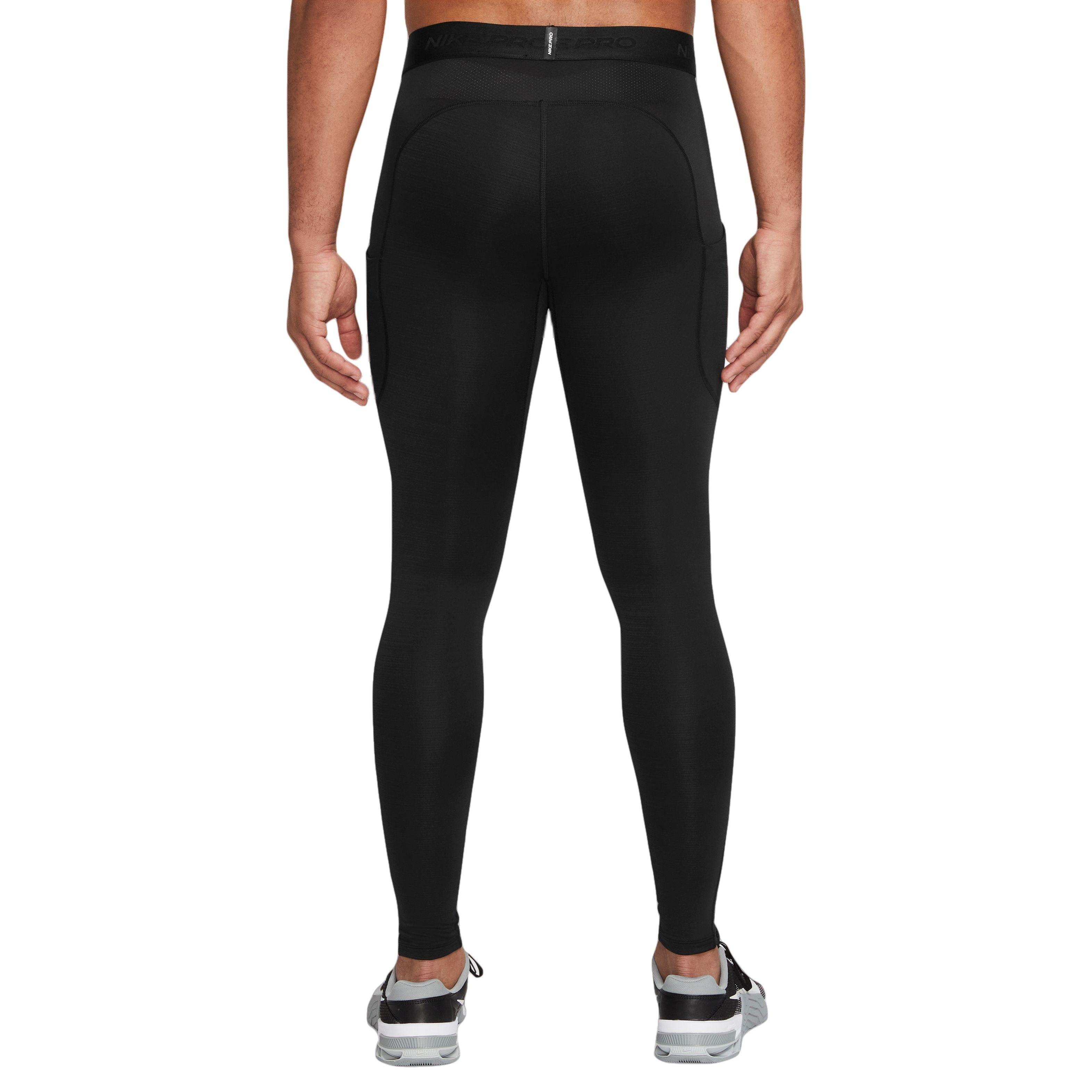 Nike Pro Warm Compression Leggings-Black - BLACK Thumbnail View 2
