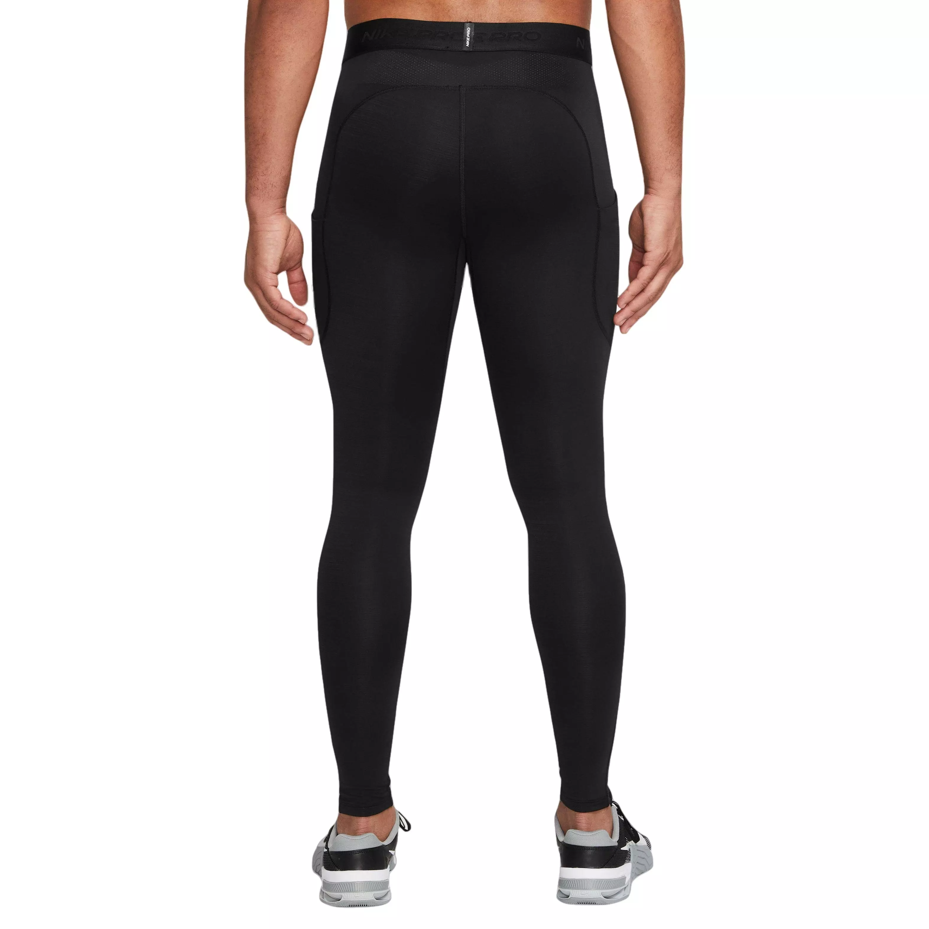 Nike Pro Warm Compression Leggings-Black - BLACK