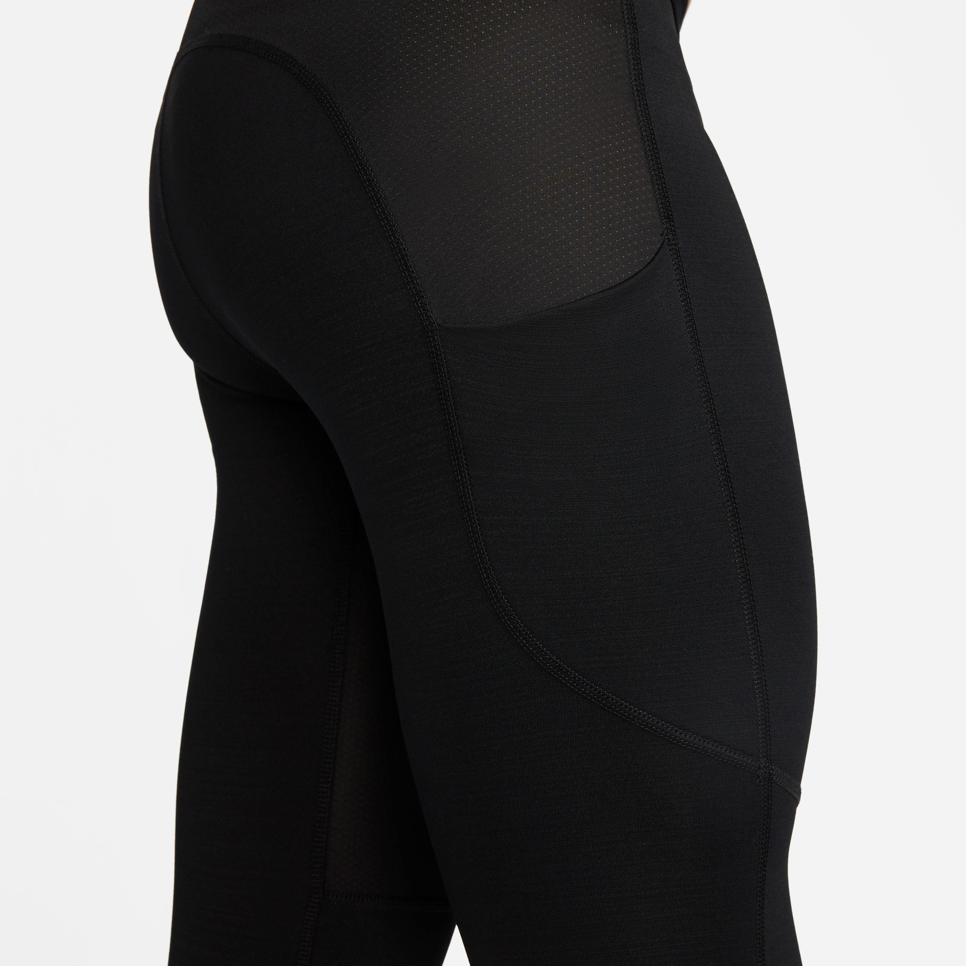 Nike Pro Warm Compression Leggings-Black - BLACK Thumbnail View 10