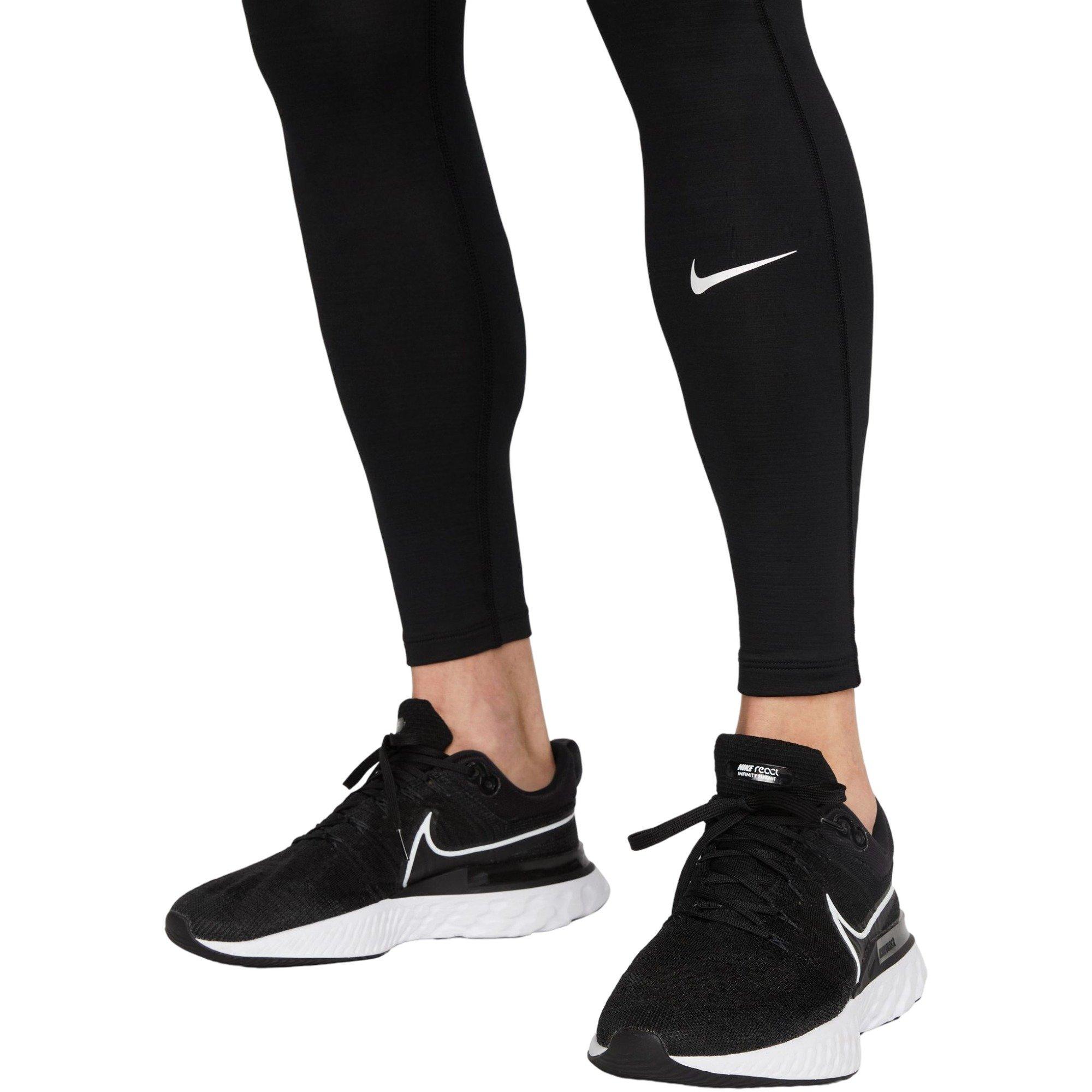 Nike Pro Warm Compression Leggings - Black - BLACK Thumbnail View 3