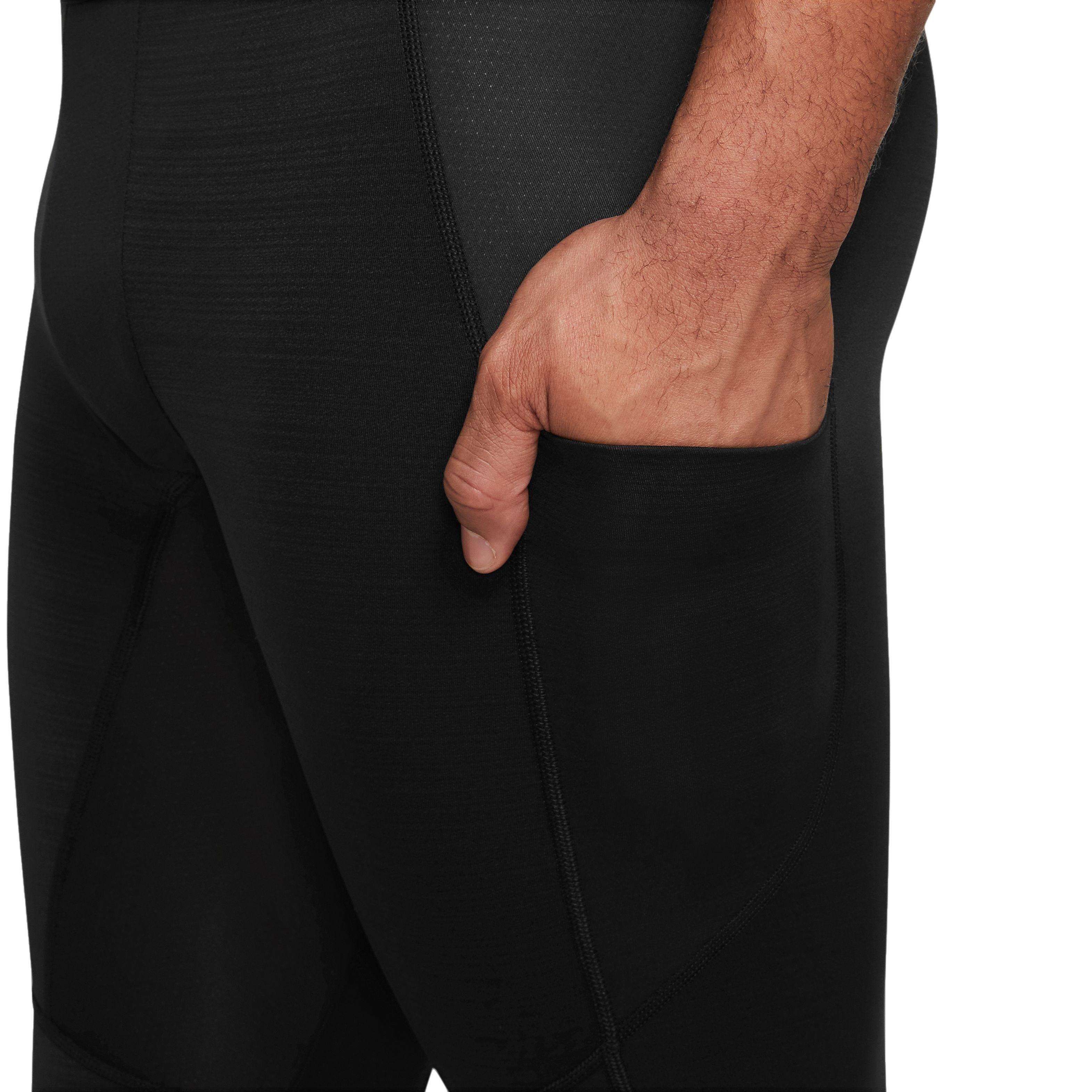 Nike Pro Warm Compression Leggings-Black - BLACK Thumbnail View 3