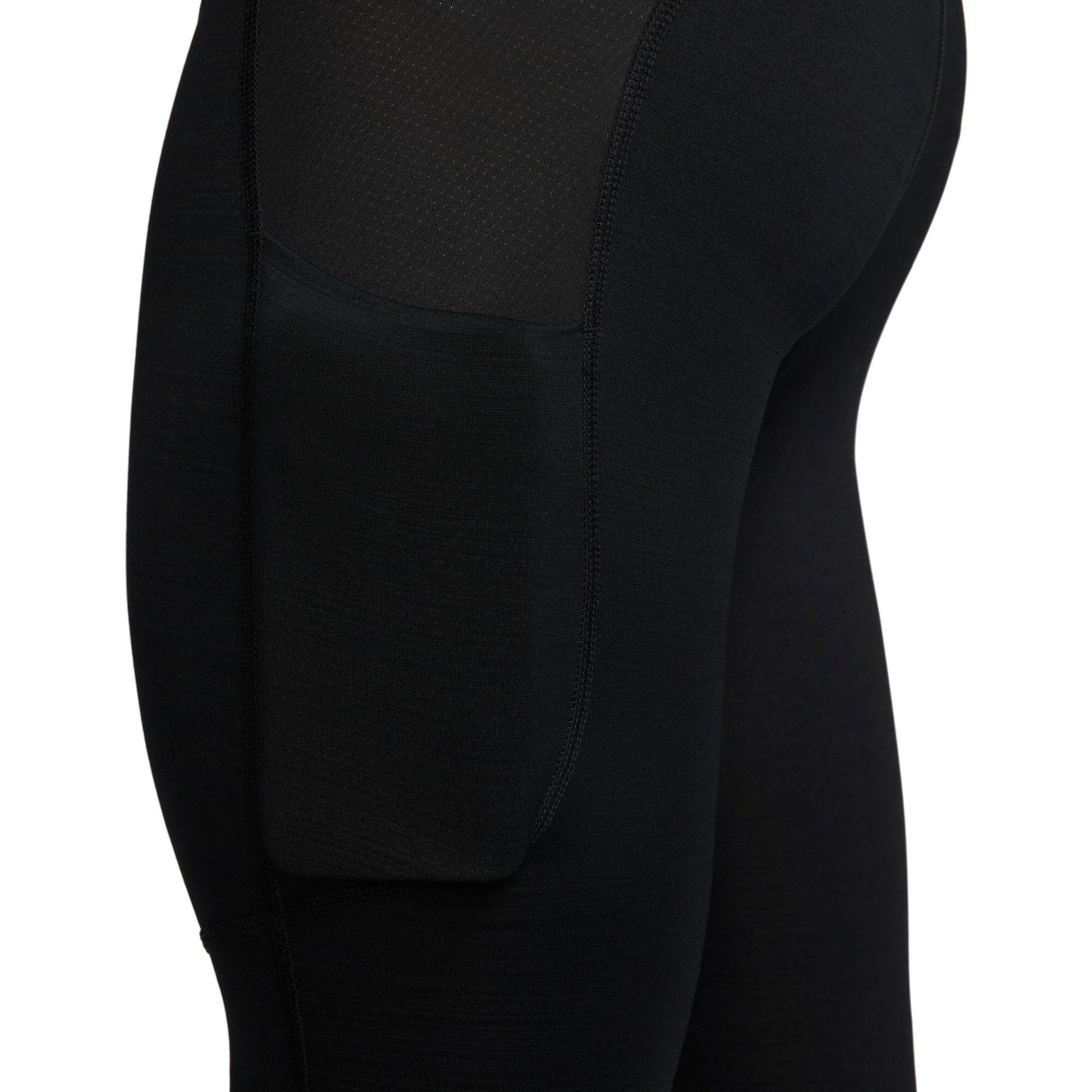 Nike Pro Warm Compression Leggings-Black - BLACK Thumbnail View 4