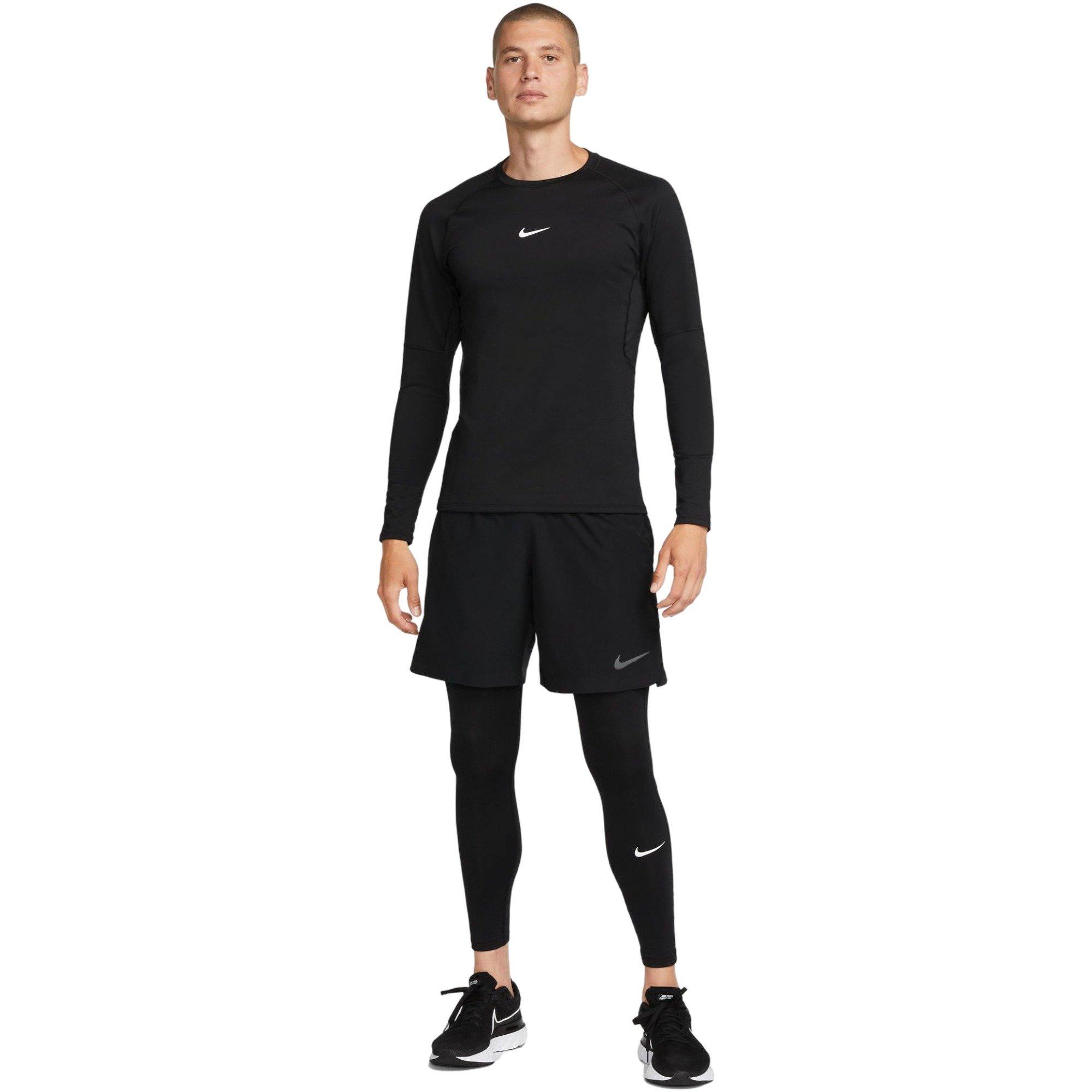 Nike Pro Warm Compression Leggings - Black - BLACK Thumbnail View 7
