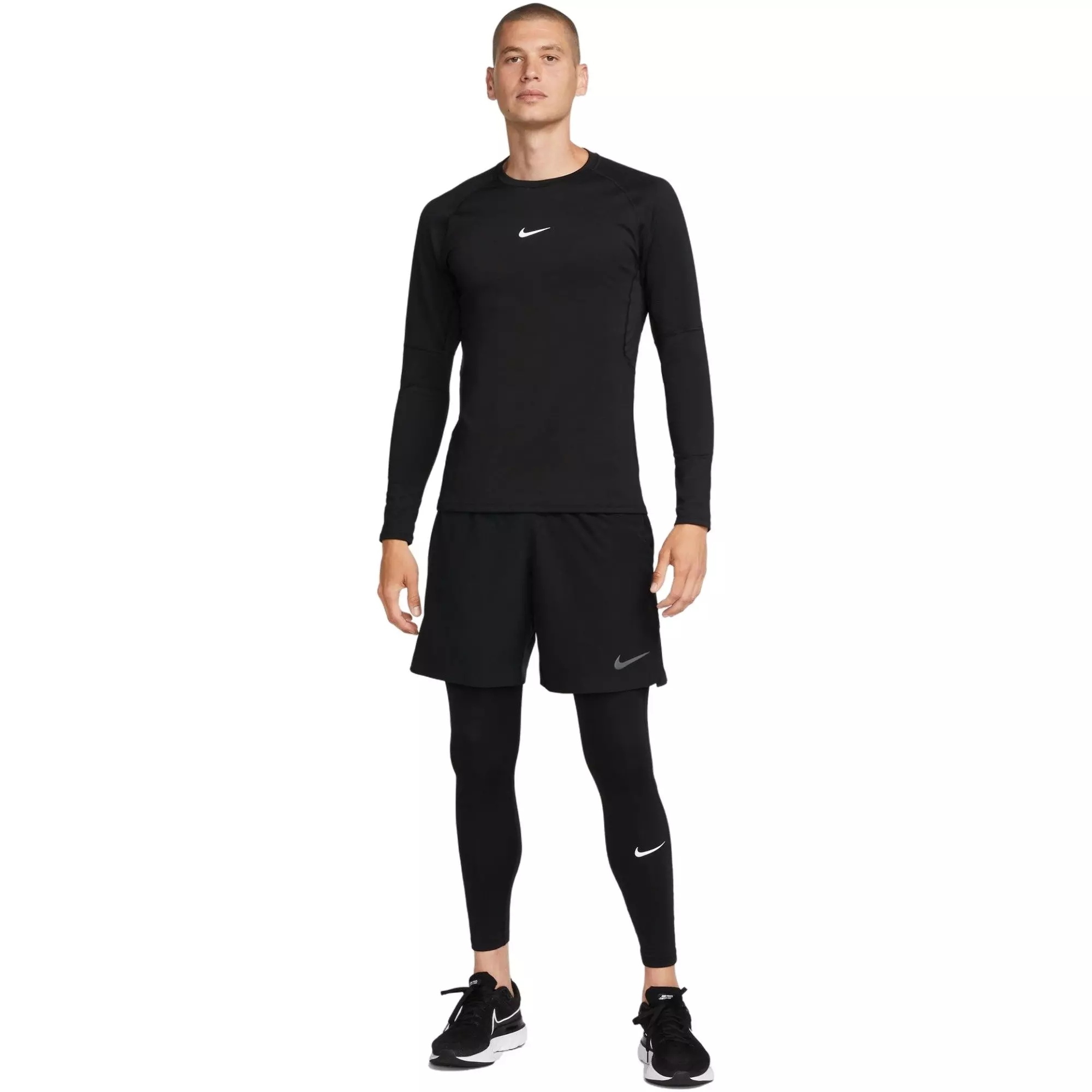 Nike Pro Warm Compression Leggings - Black - BLACK