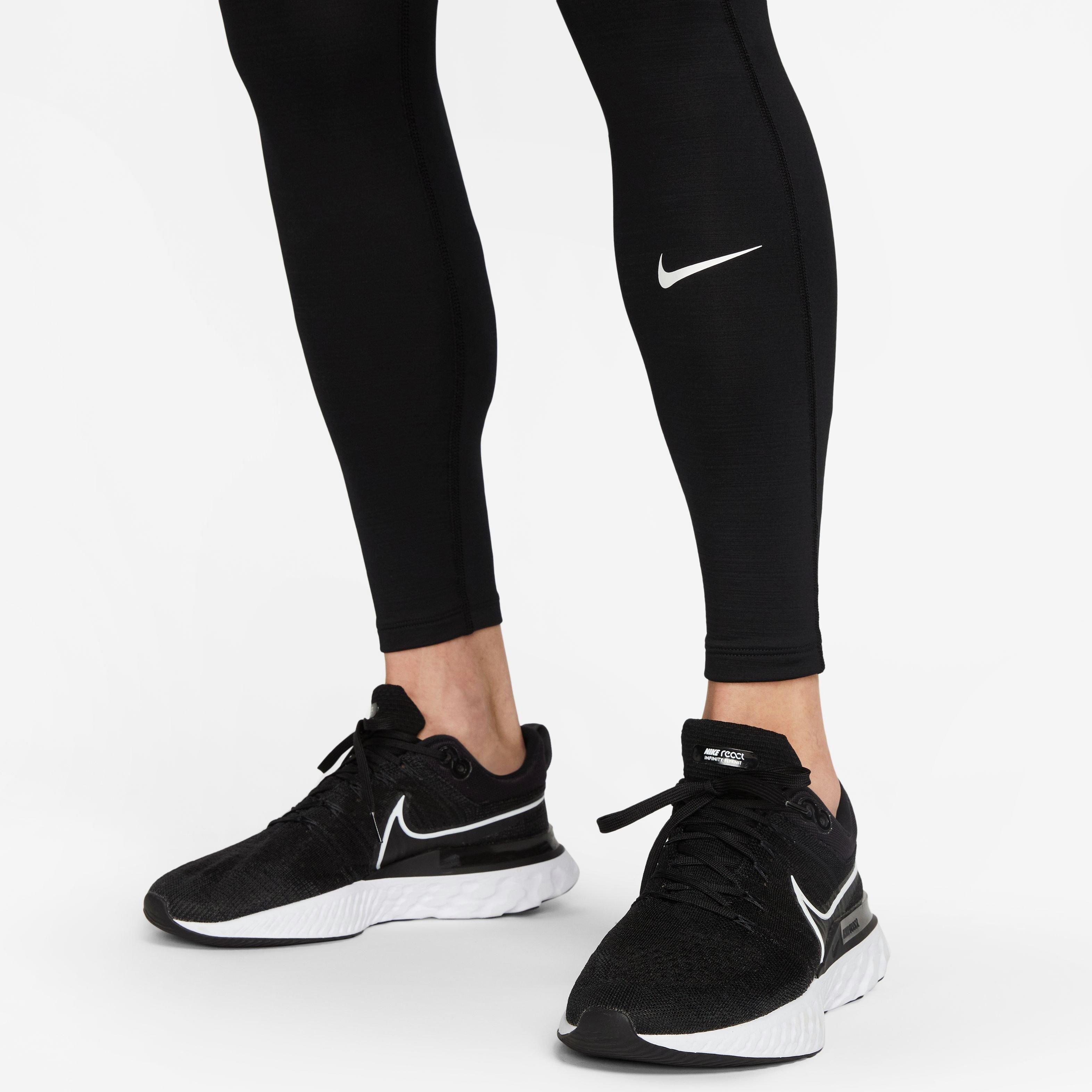 Nike Pro Warm Compression Leggings-Black - BLACK Thumbnail View 6