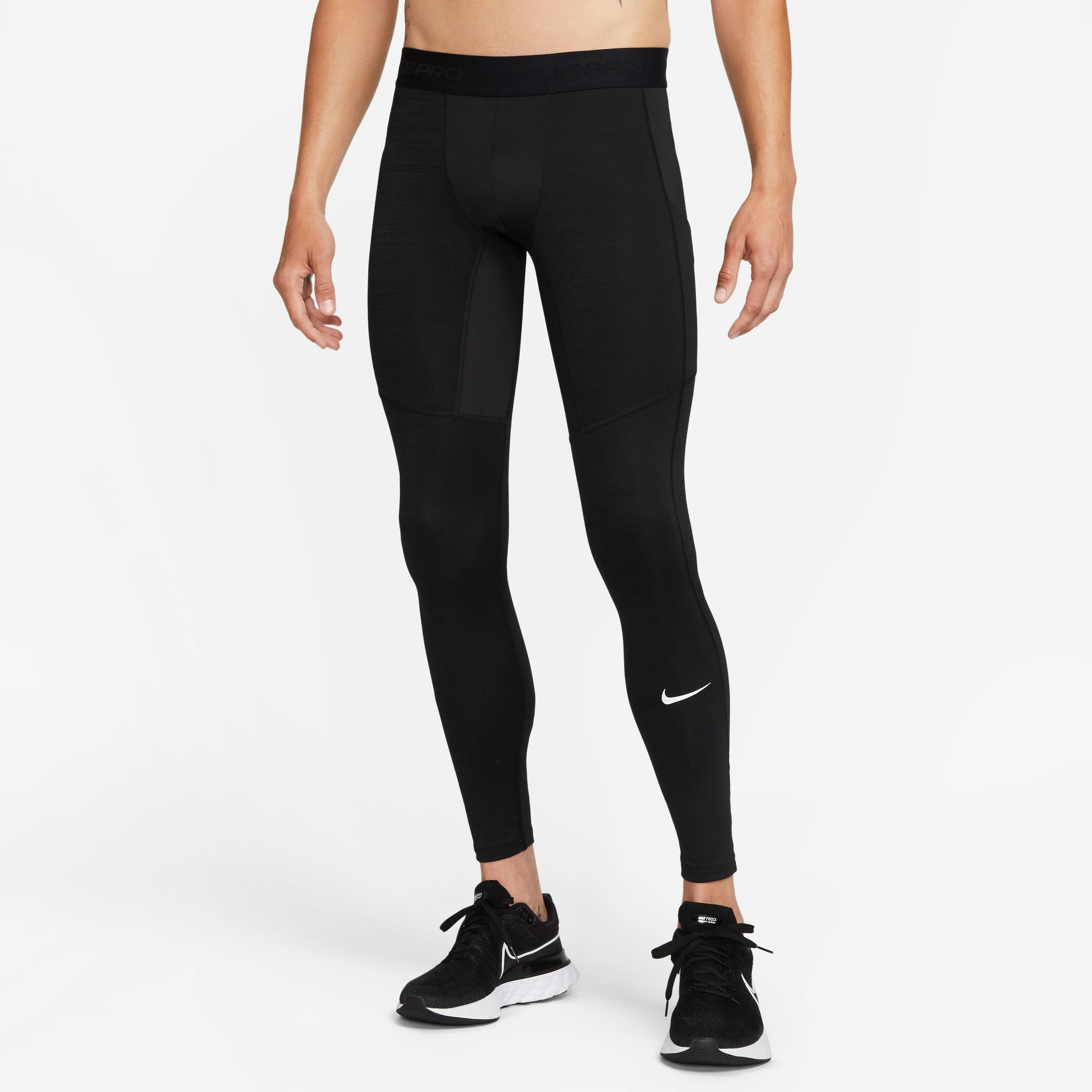 Nike Pro Warm Compression Leggings-Black - BLACK Thumbnail View 4