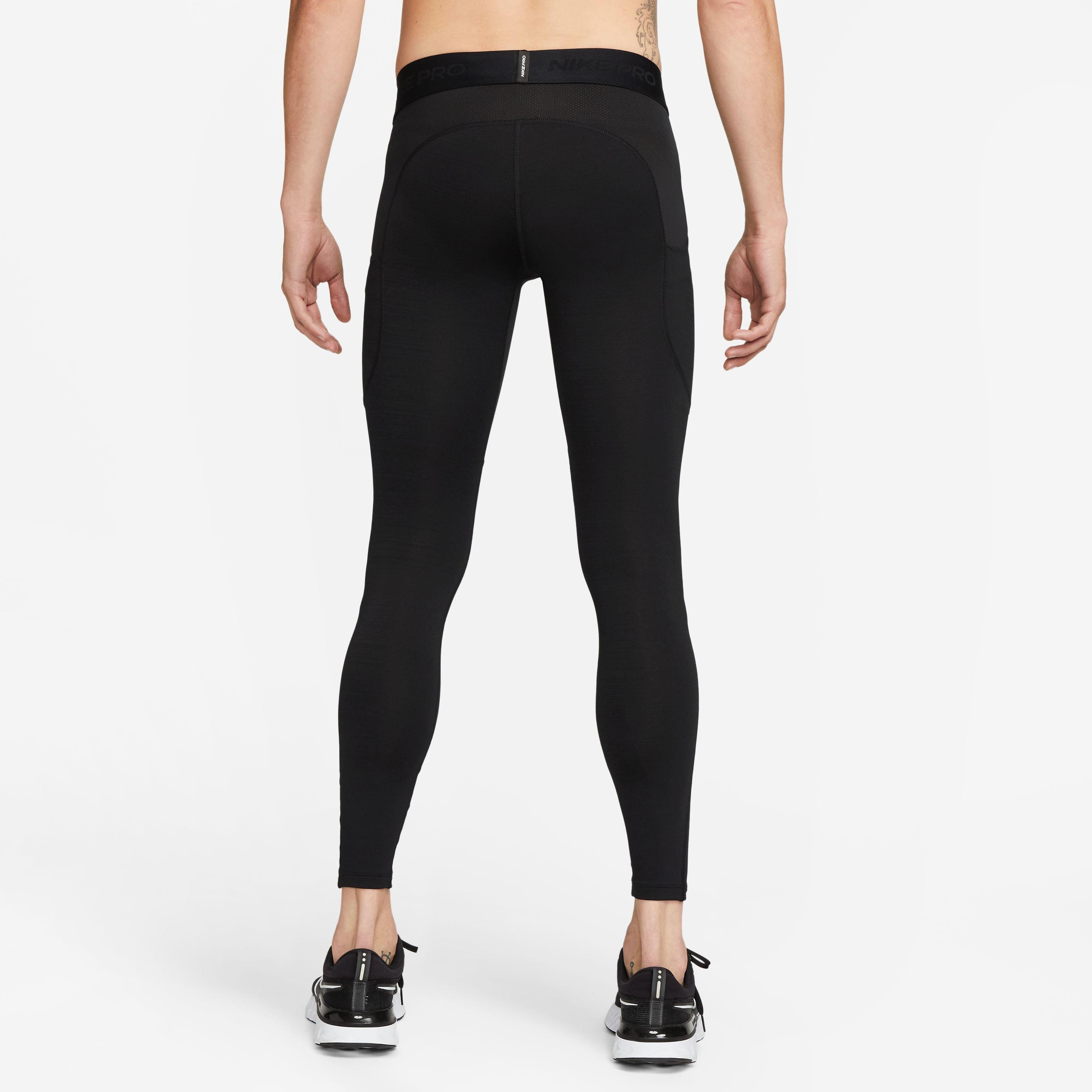 Nike Pro Warm Compression Leggings-Black - BLACK Thumbnail View 5