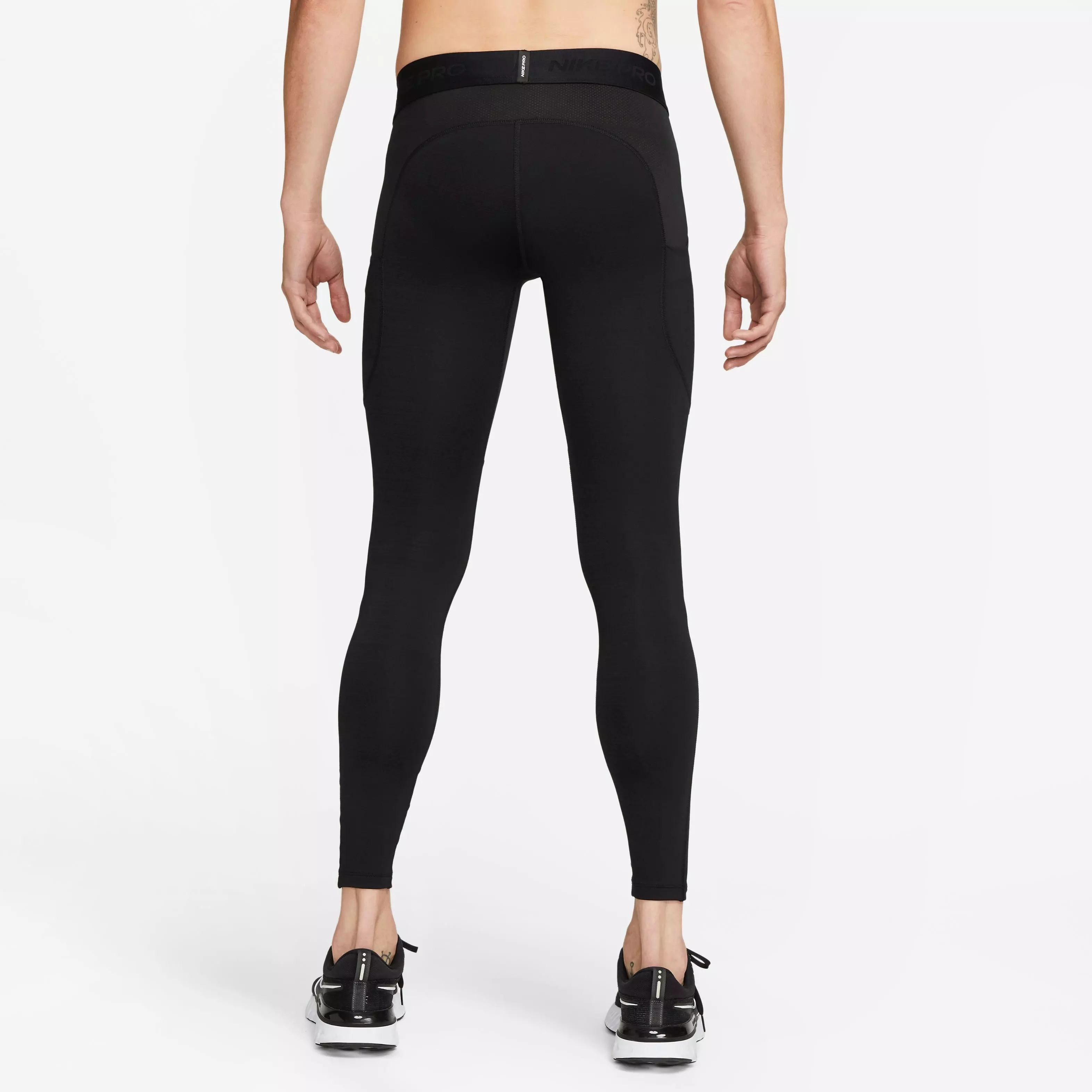 Nike Pro Warm Compression Leggings-Black - BLACK