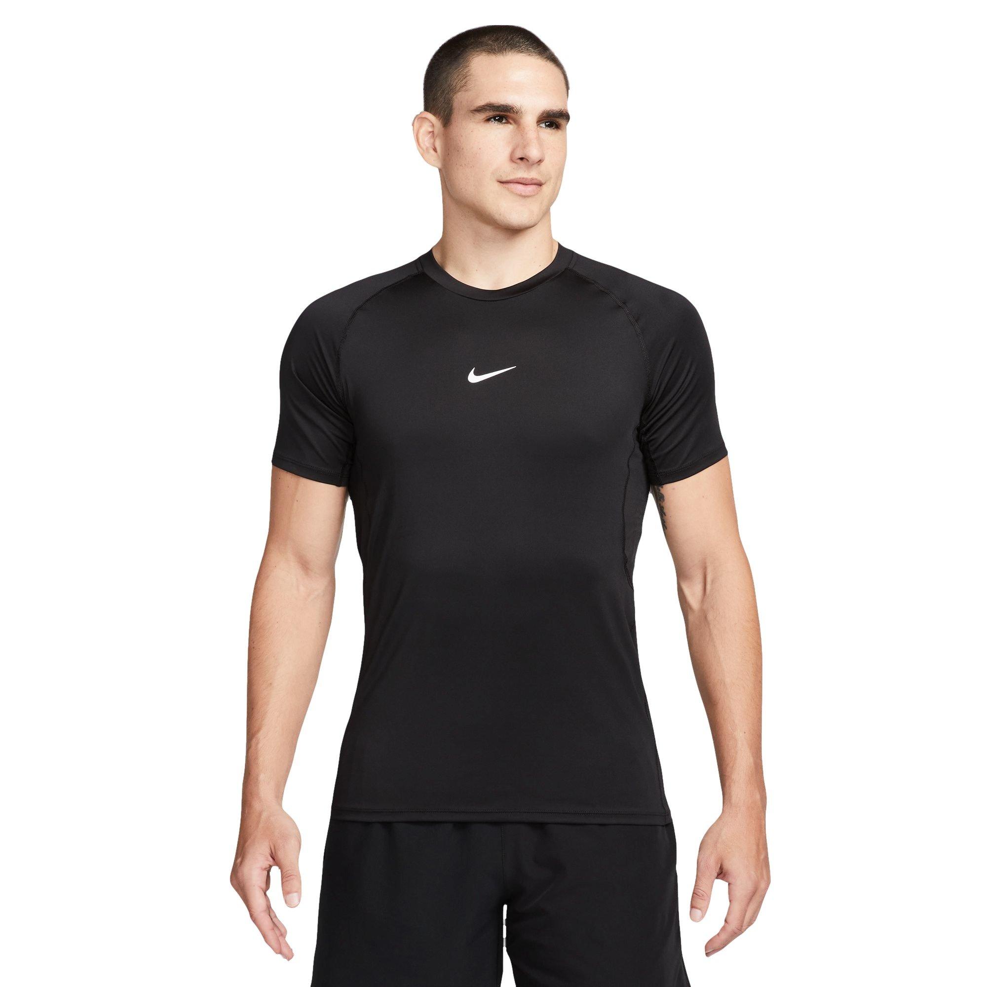 Nike Men's Pro Dri-FIT Slim Short-Sleeve Top - Black - BLACK Thumbnail View 1