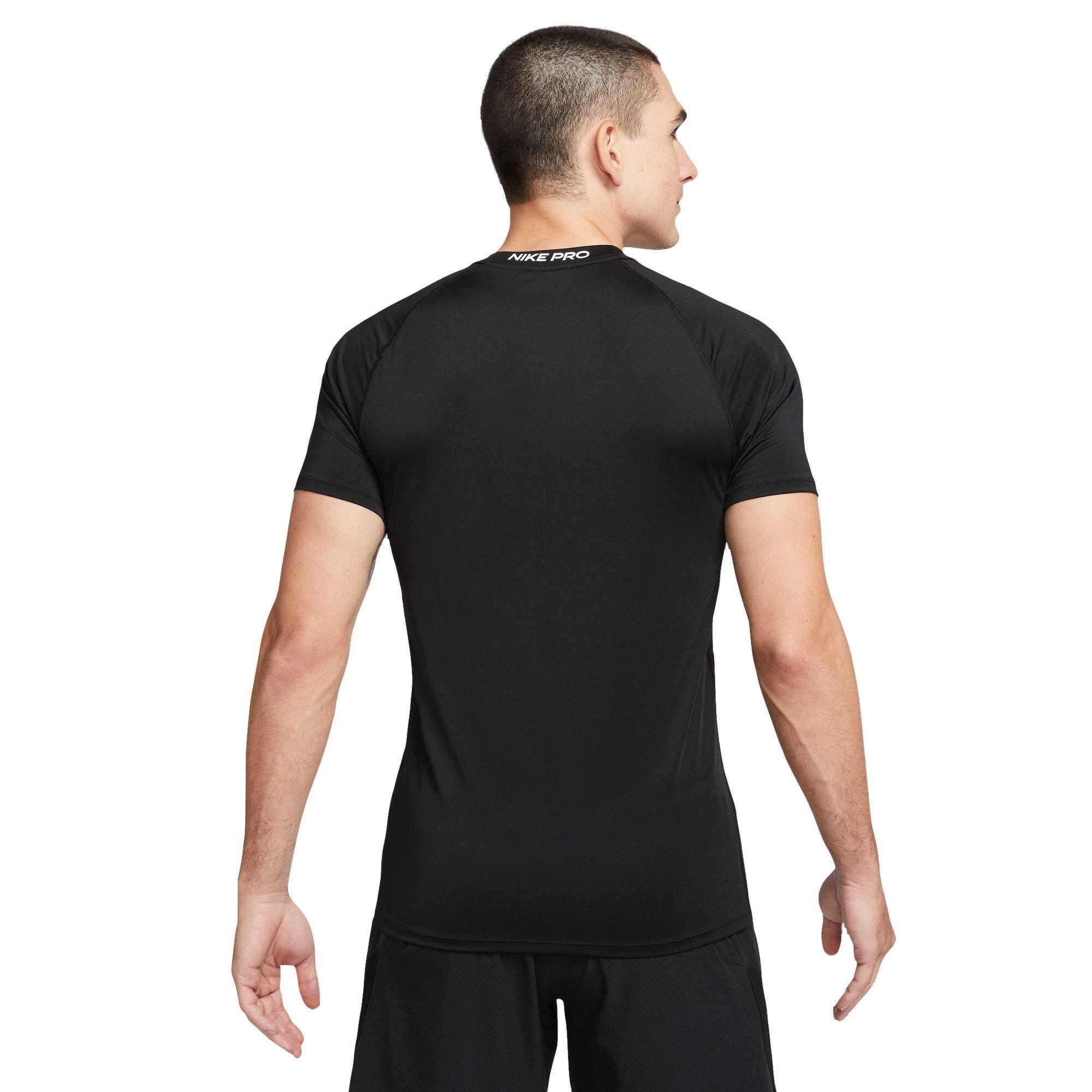 Nike Men's Pro Dri-FIT Slim Short-Sleeve Top - Black - BLACK Thumbnail View 2