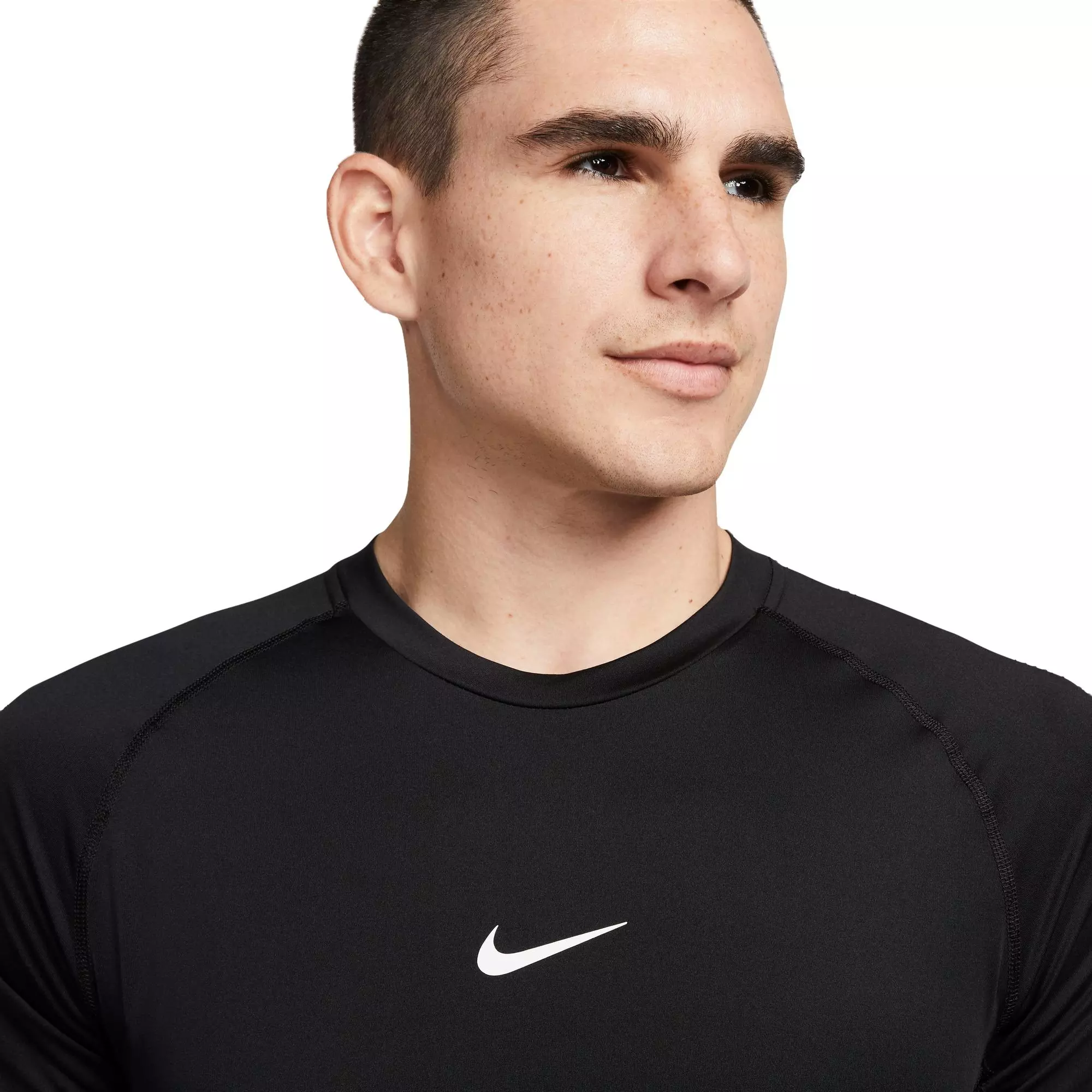 Nike Men's Pro Dri-FIT Slim Short-Sleeve Top-Black - BLACK