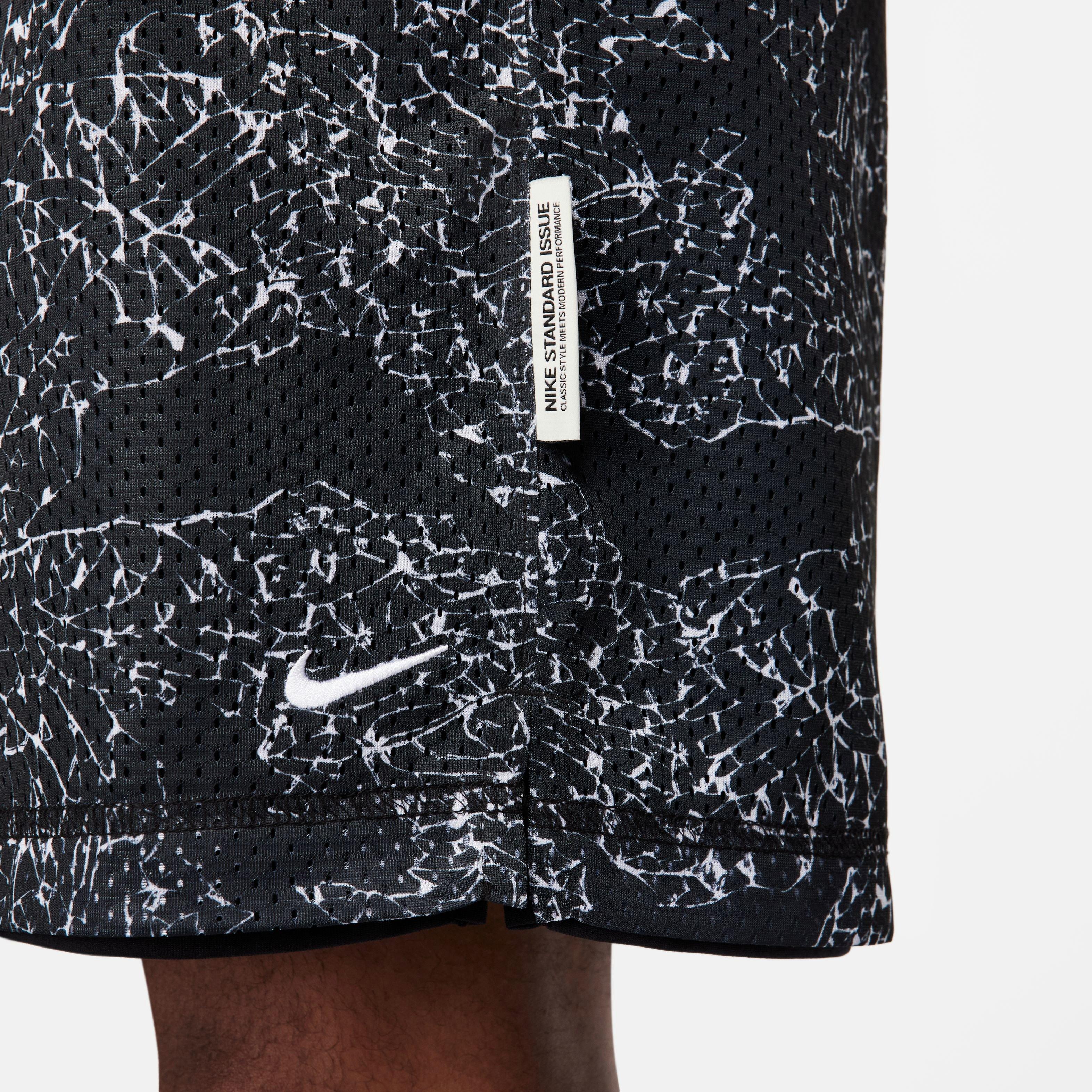 Nike Men's Dri-FIT Standard Issue 6" Reversible Basketball Shorts - BLACK Thumbnail View 10