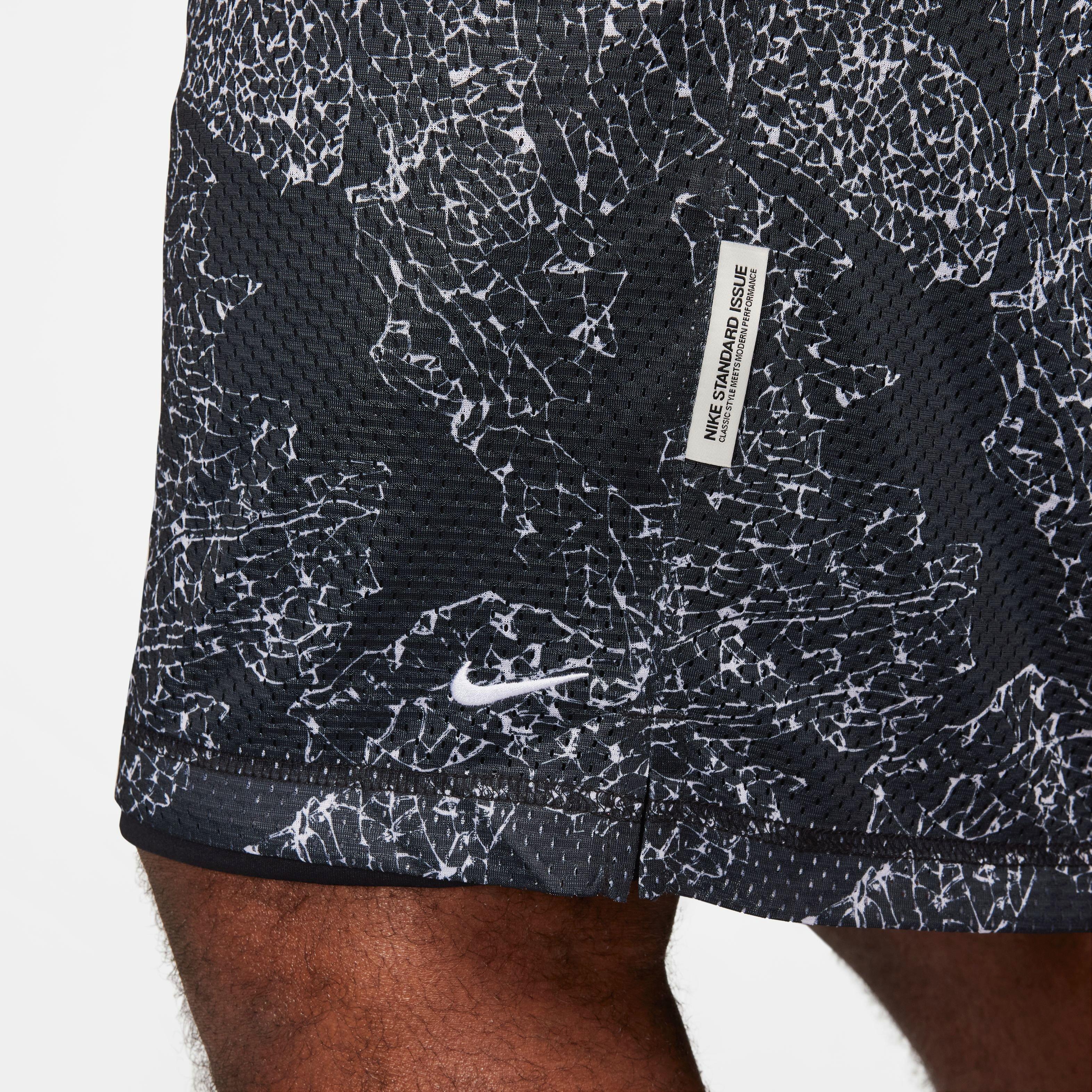 Nike Men's Dri-FIT Standard Issue 6" Reversible Basketball Shorts - BLACK Thumbnail View 5