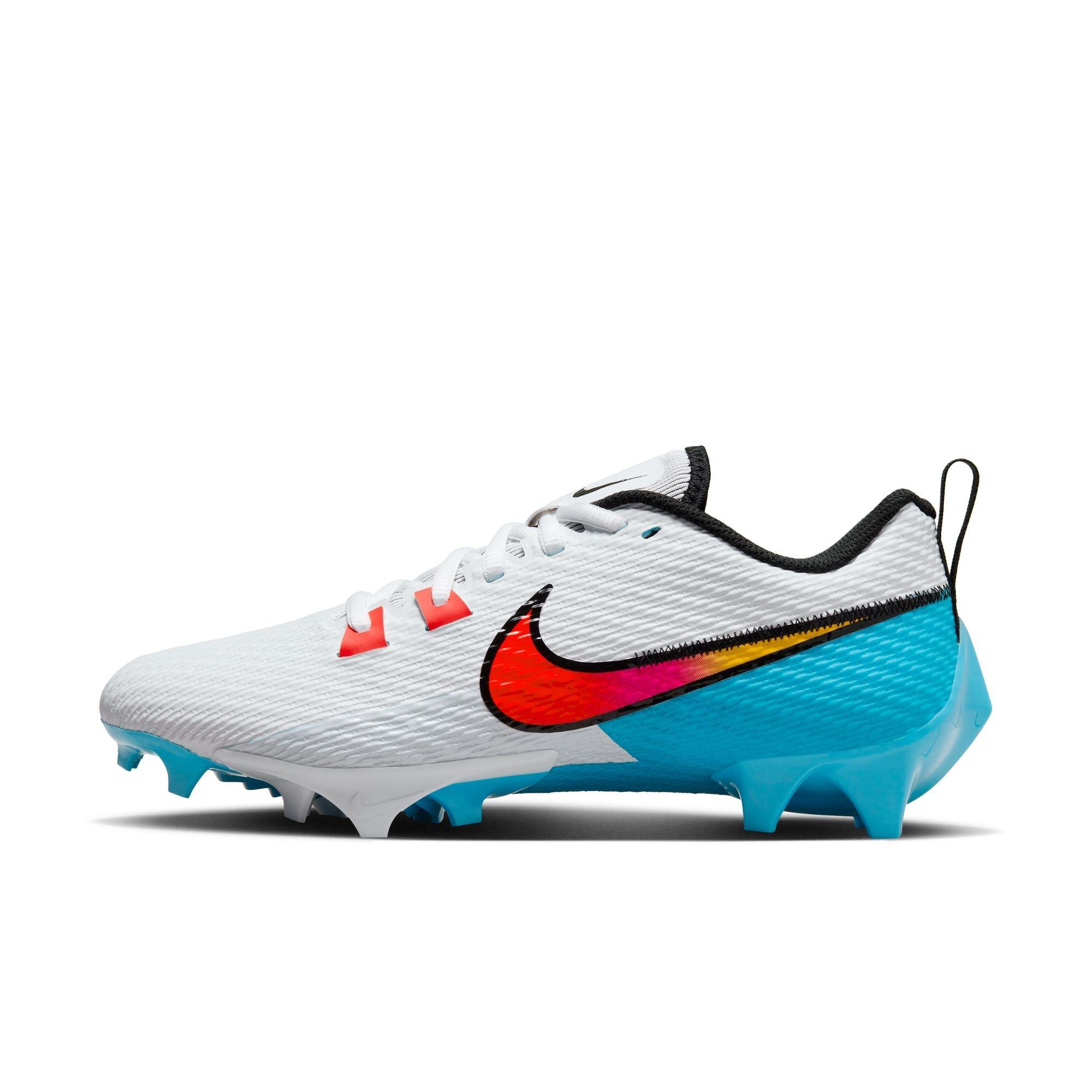 Nike Vapor Edge Speed 360 2 "White/Bright Crimson/Baltic Blue" Men's Football Cleat - WHITE/BLUE Thumbnail View 3