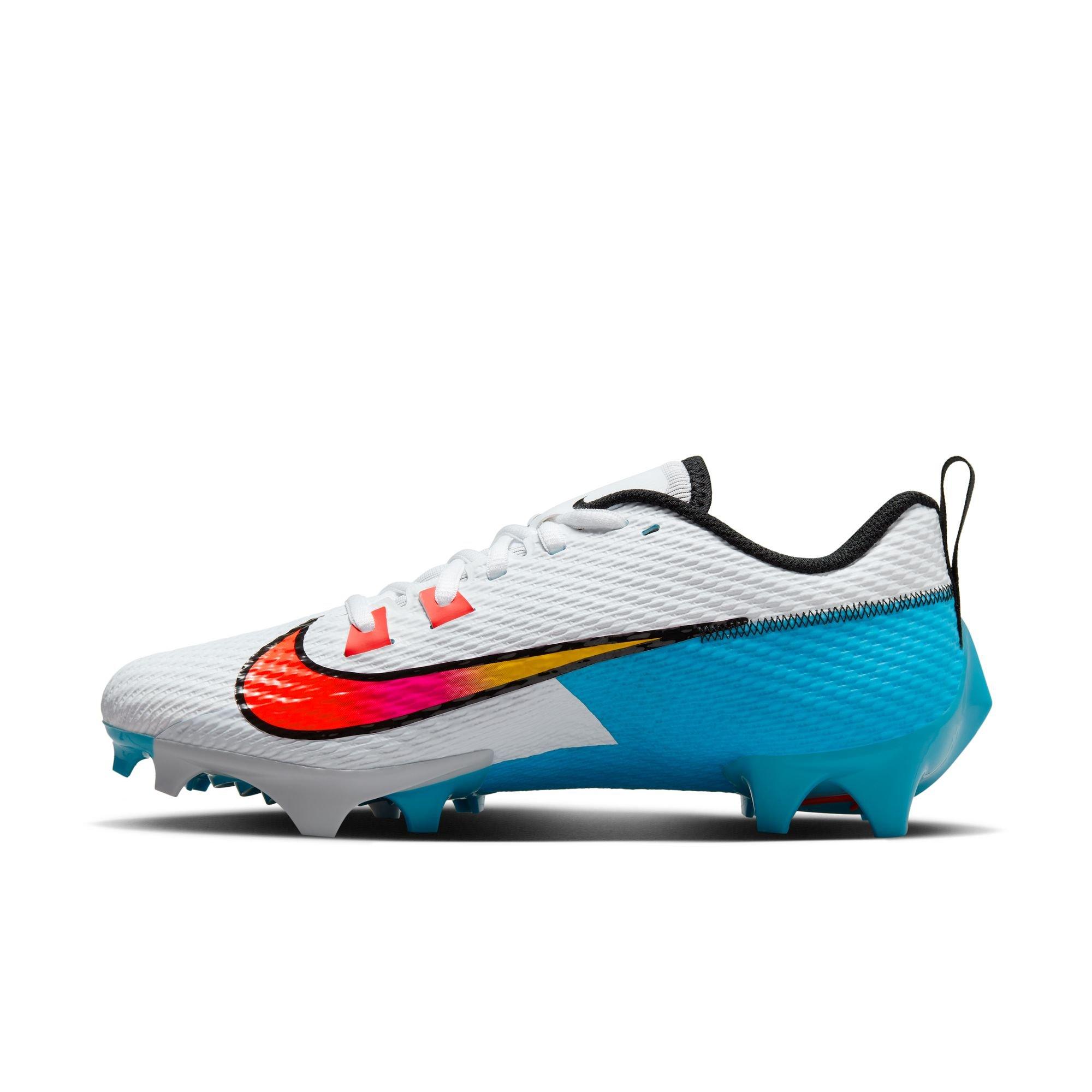 Nike Vapor Edge Speed 360 2 "White/Bright Crimson/Baltic Blue" Men's Football Cleat - WHITE/BLUE Thumbnail View 4