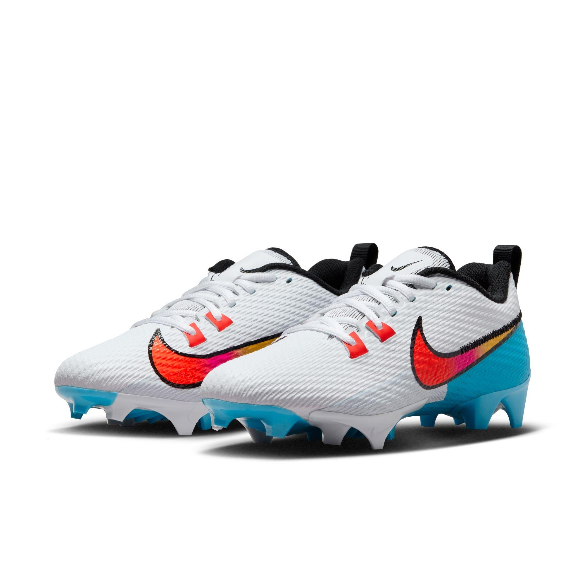 Nike Vapor Edge Speed 360 2 "White/Bright Crimson/Baltic Blue" Men's Football Cleat - WHITE/BLUE Thumbnail View 5