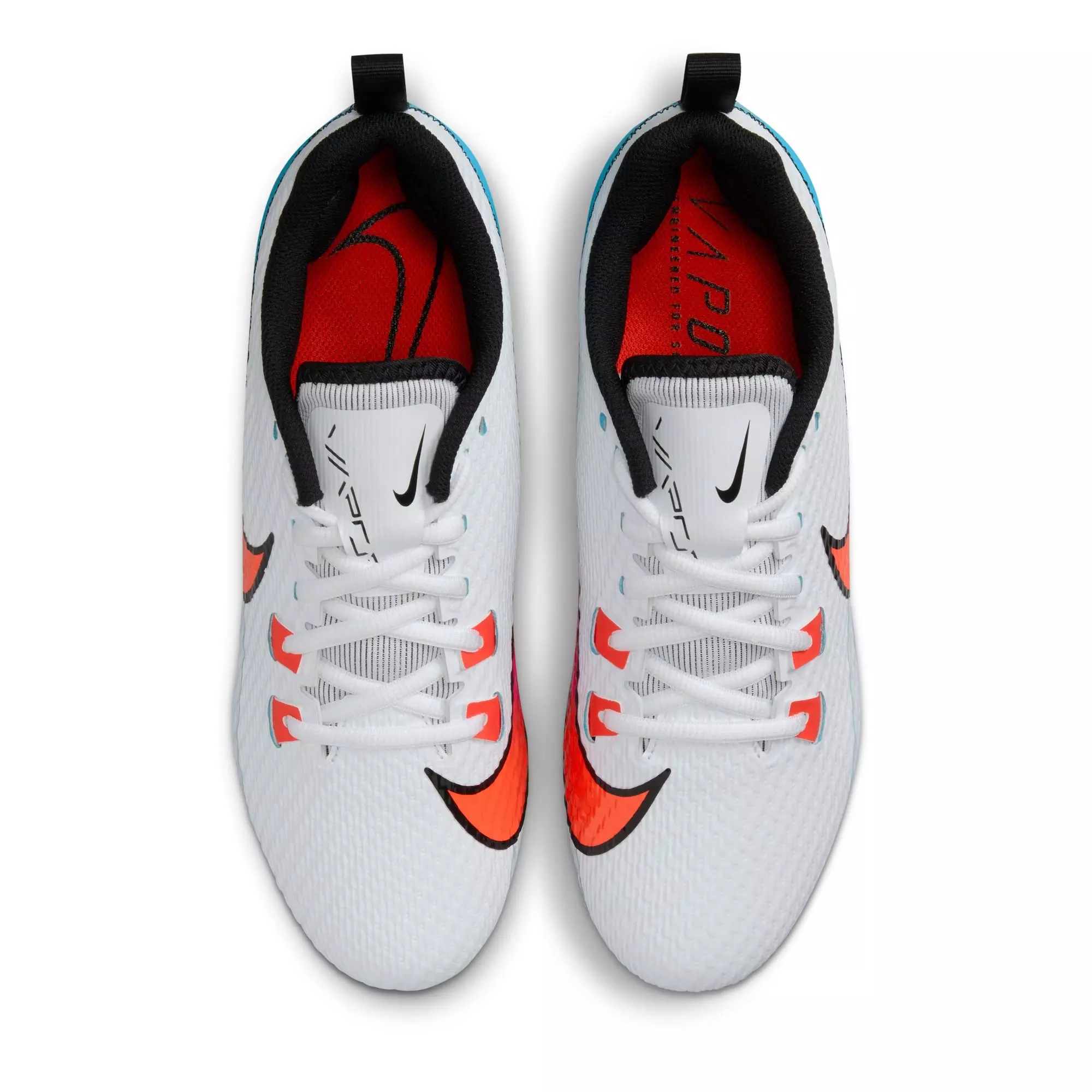 Nike Vapor Edge Speed 360 2 "White/Bright Crimson/Baltic Blue" Men's Football Cleat - WHITE/BLUE