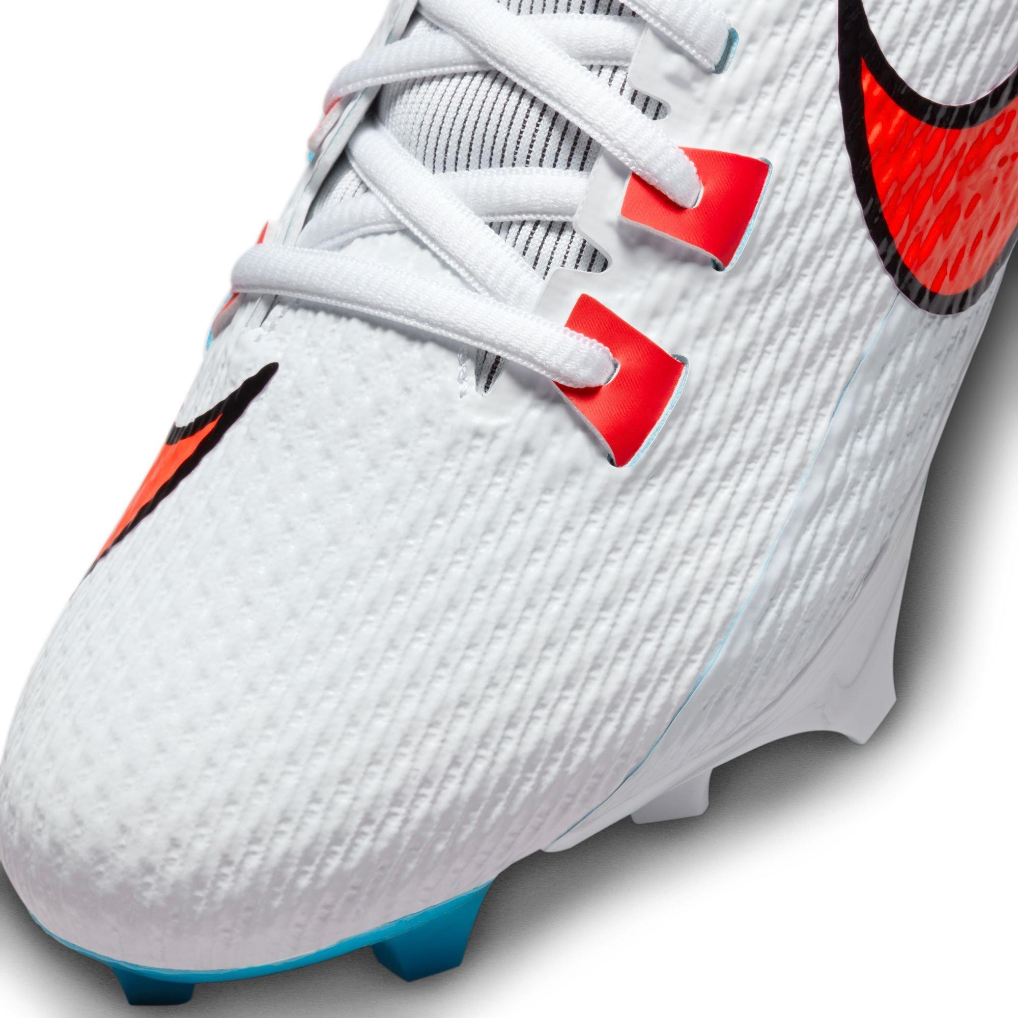 Nike Vapor Edge Speed 360 2 "White/Bright Crimson/Baltic Blue" Men's Football Cleat - WHITE/BLUE Thumbnail View 9