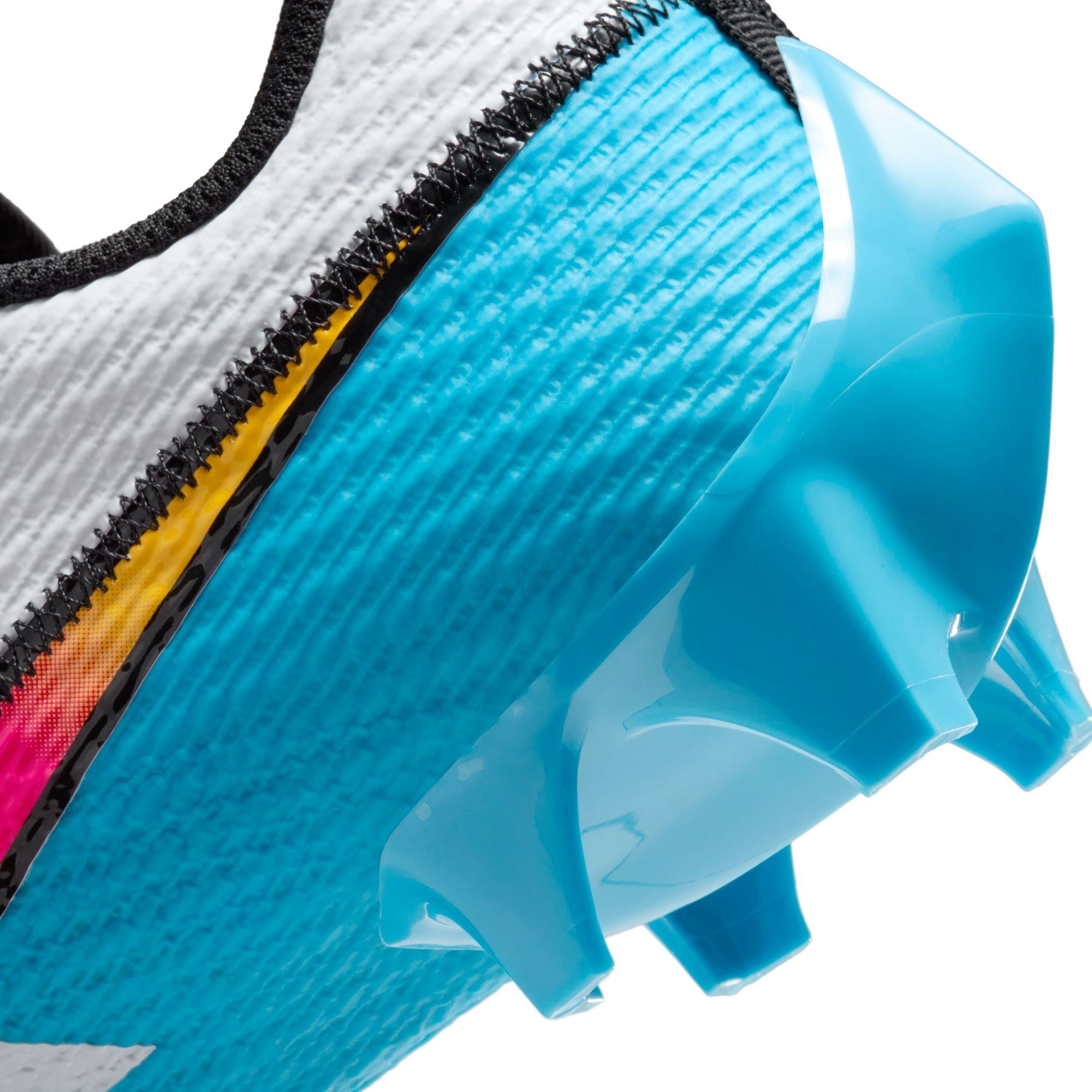 Nike Vapor Edge Speed 360 2 "White/Bright Crimson/Baltic Blue" Men's Football Cleat - WHITE/BLUE Thumbnail View 10