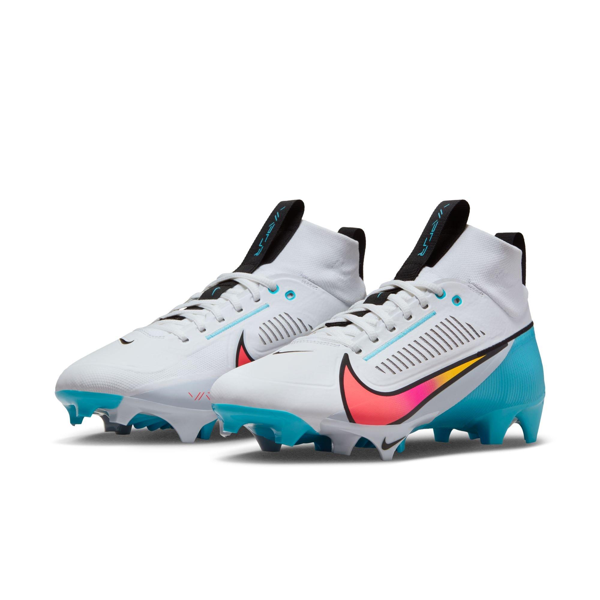 Nike Vapor Edge Pro 360 2 Football Cleats, Men's, M9/W10.5, White/Blue