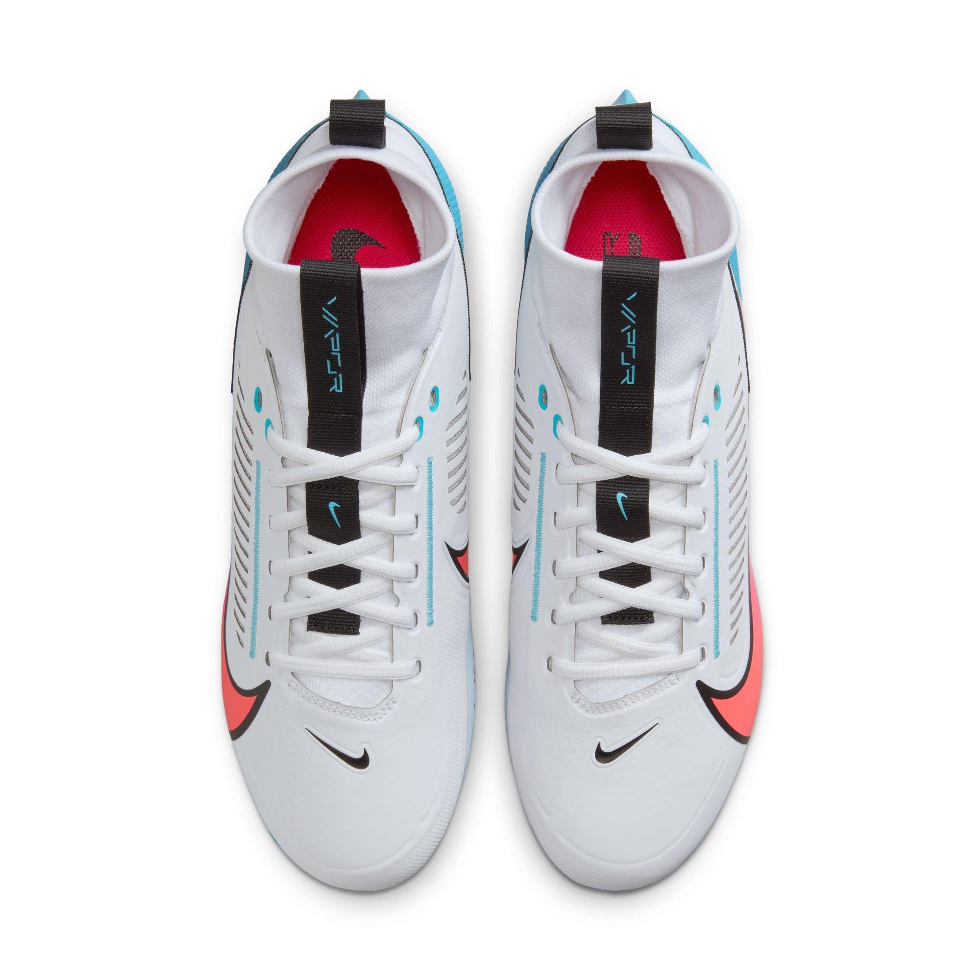 Nike Vapor Edge Pro 360 2 "White/Bright Crimson/Baltic Blue" Unisex Football Cleat - WHITE/BLUE Thumbnail View 7