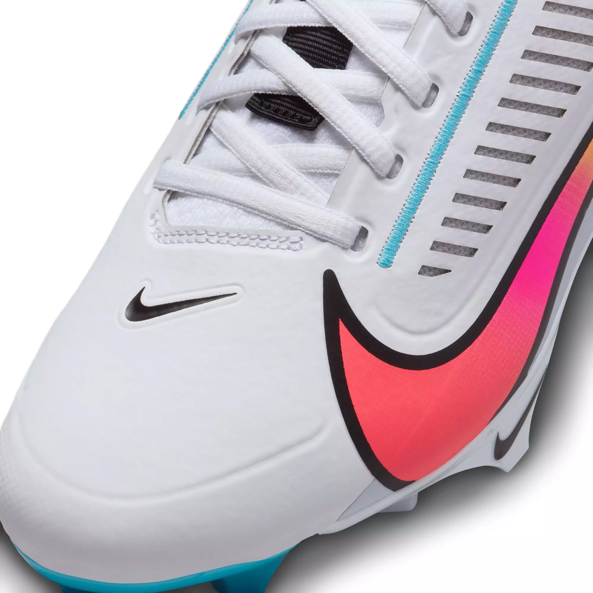 Nike Vapor Edge Pro 360 2 "White/Bright Crimson/Baltic Blue" Unisex Football Cleat - WHITE/BLUE