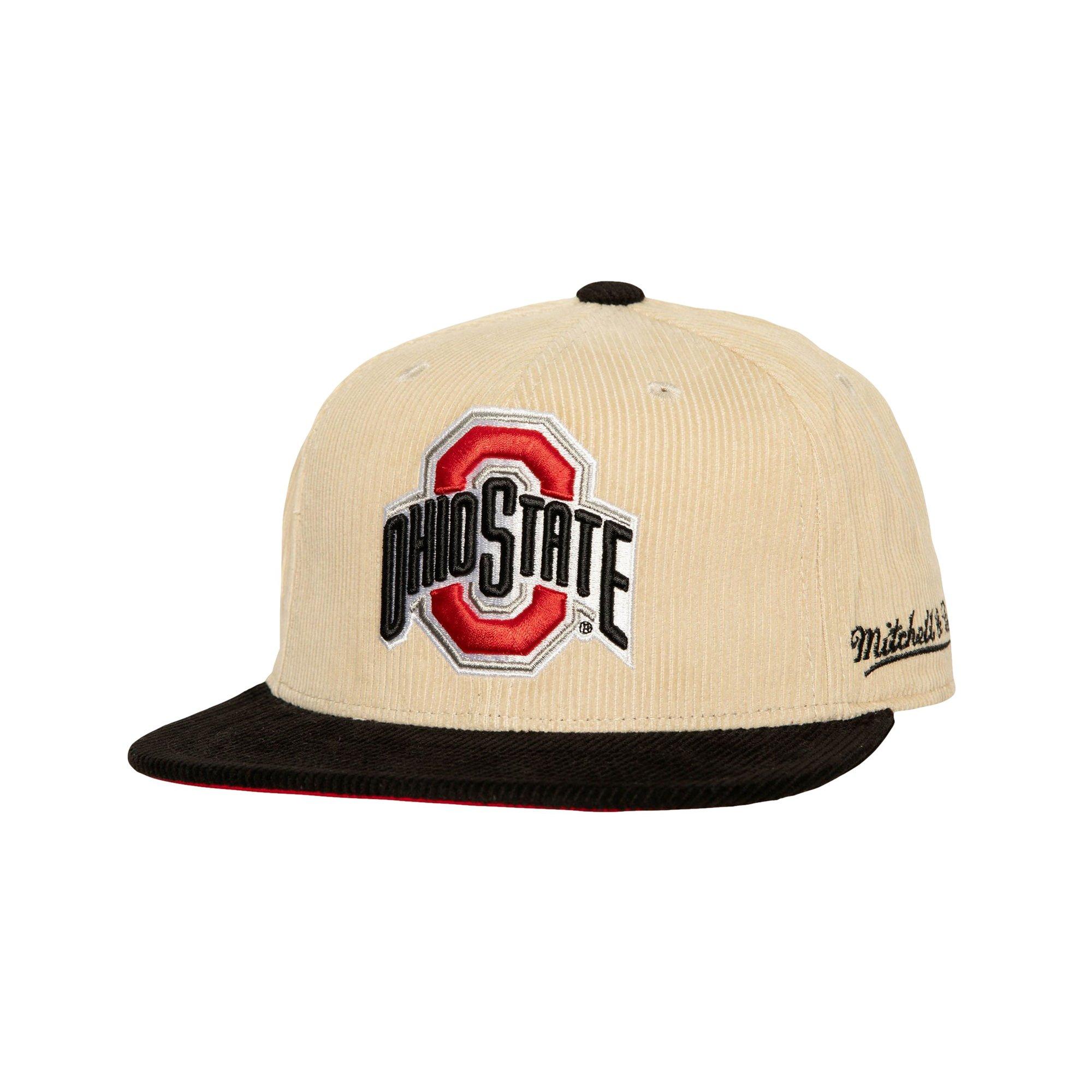 Mitchell & Ness Ohio State Buckeyes 2-Tone Corduroy Fitted-Off-White - OFF-WHITE