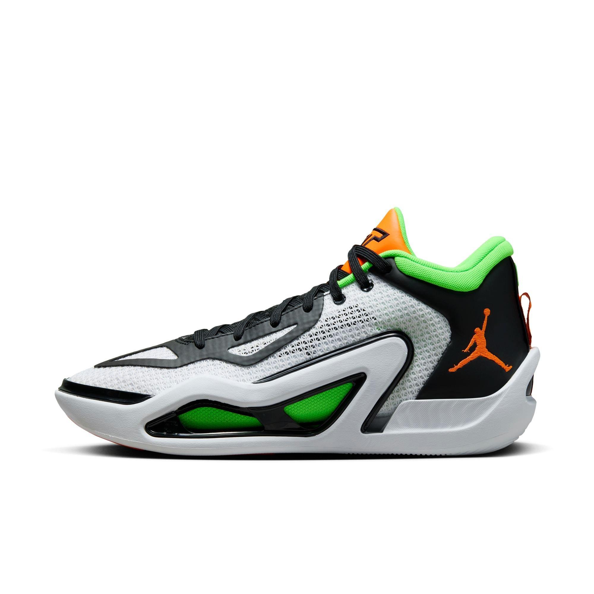 Jordan Tatum 1 "White/Total Orange/Green Strike" Men's Basketball Shoe - WHITE/TOTAL ORANGE/GREEN STRIKE Thumbnail View 8