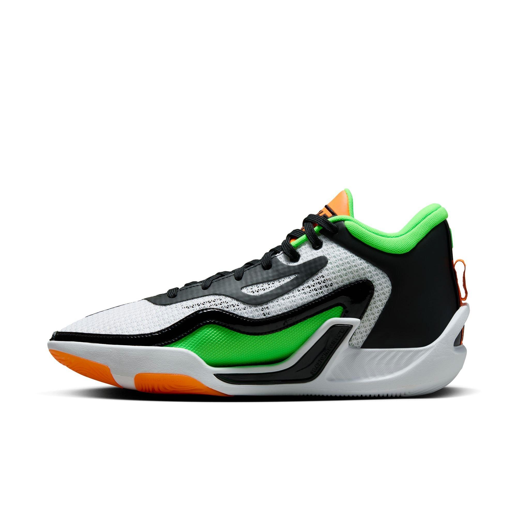 Jordan Tatum 1 "White/Total Orange/Green Strike" Men's Basketball Shoe - WHITE/TOTAL ORANGE/GREEN STRIKE Thumbnail View 9