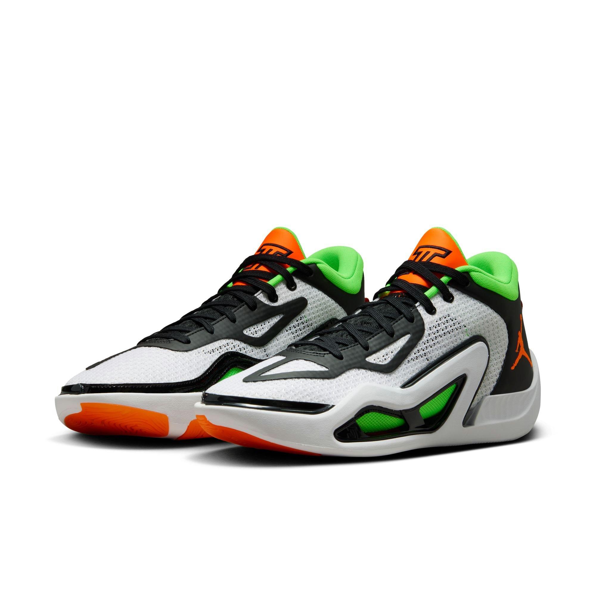 Jordan Tatum 1 "White/Total Orange/Green Strike" Men's Basketball Shoe - WHITE/TOTAL ORANGE/GREEN STRIKE Thumbnail View 3