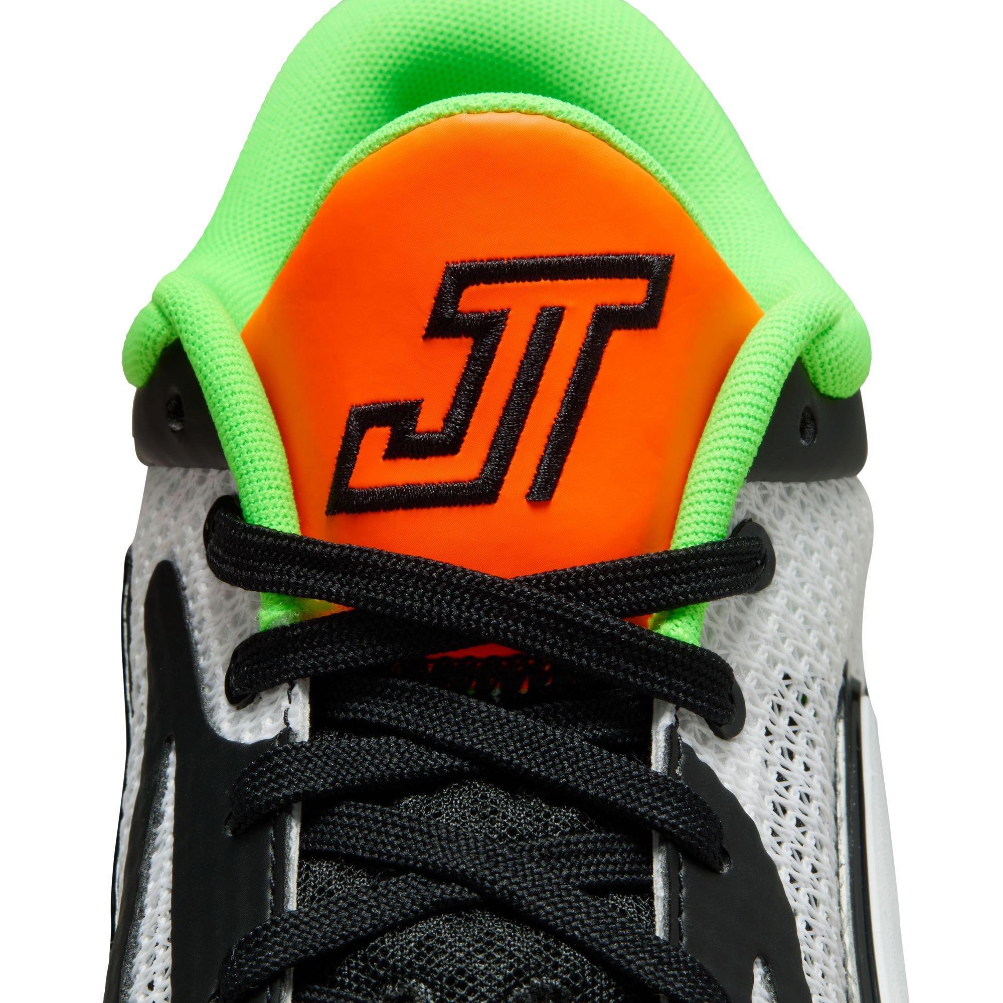 Jordan Tatum 1 "White/Total Orange/Green Strike" Men's Basketball Shoe - WHITE/TOTAL ORANGE/GREEN STRIKE Thumbnail View 7