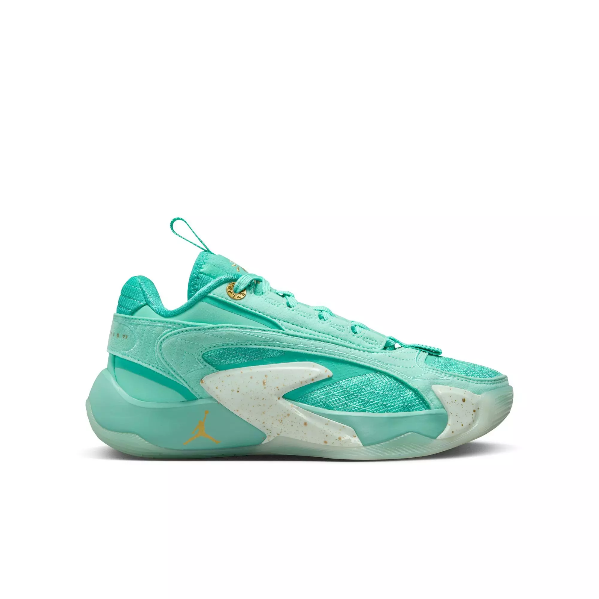 Jordan Luka 2 Tropical Twist/Metallic Gold/Washed Teal Grade School Boys'  Basketball Shoe - Hibbett