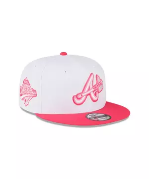 New Era Atlanta Braves 9FIFTY White/Pink Snapback