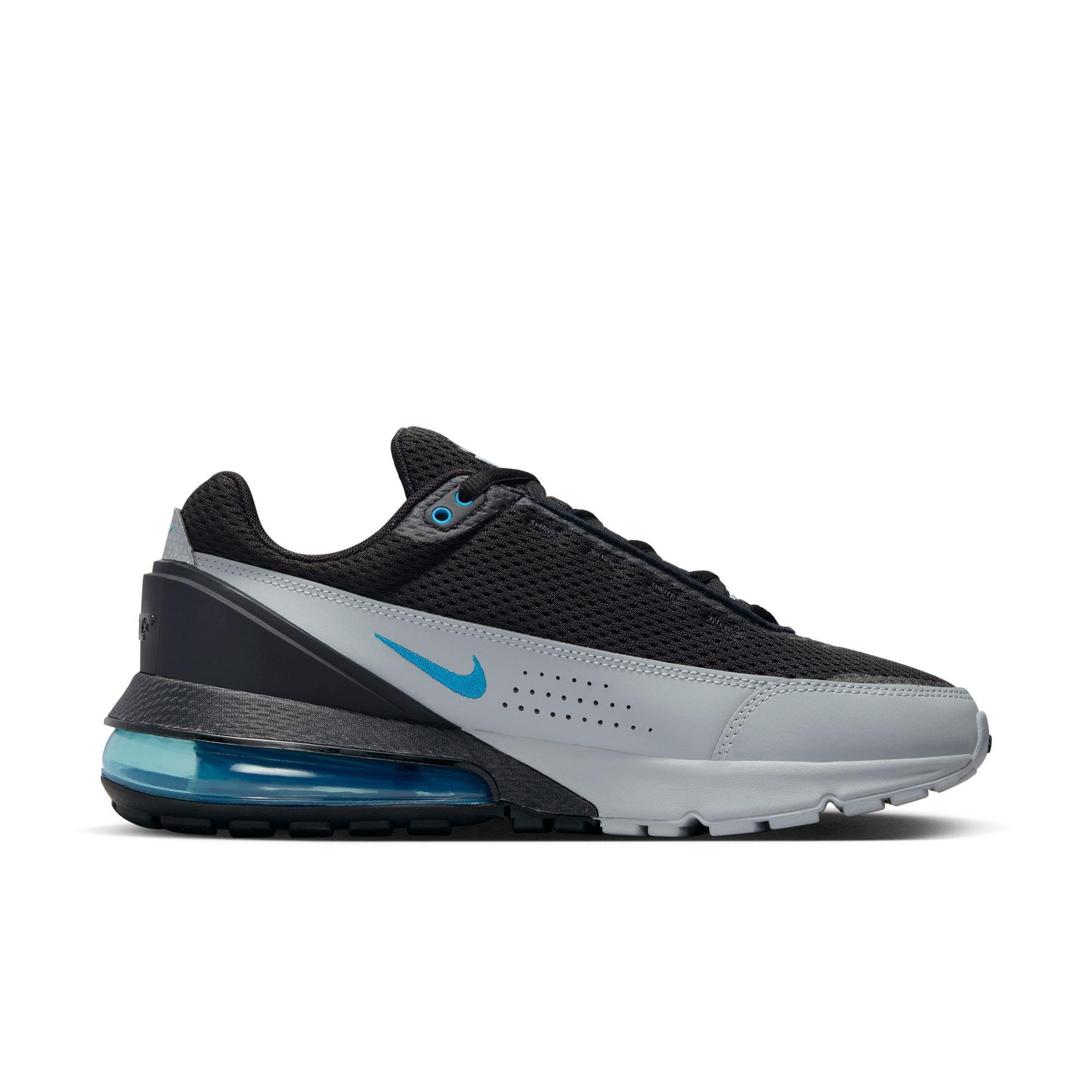 Nike air max 270 trainer black / hero on sale blue / grey