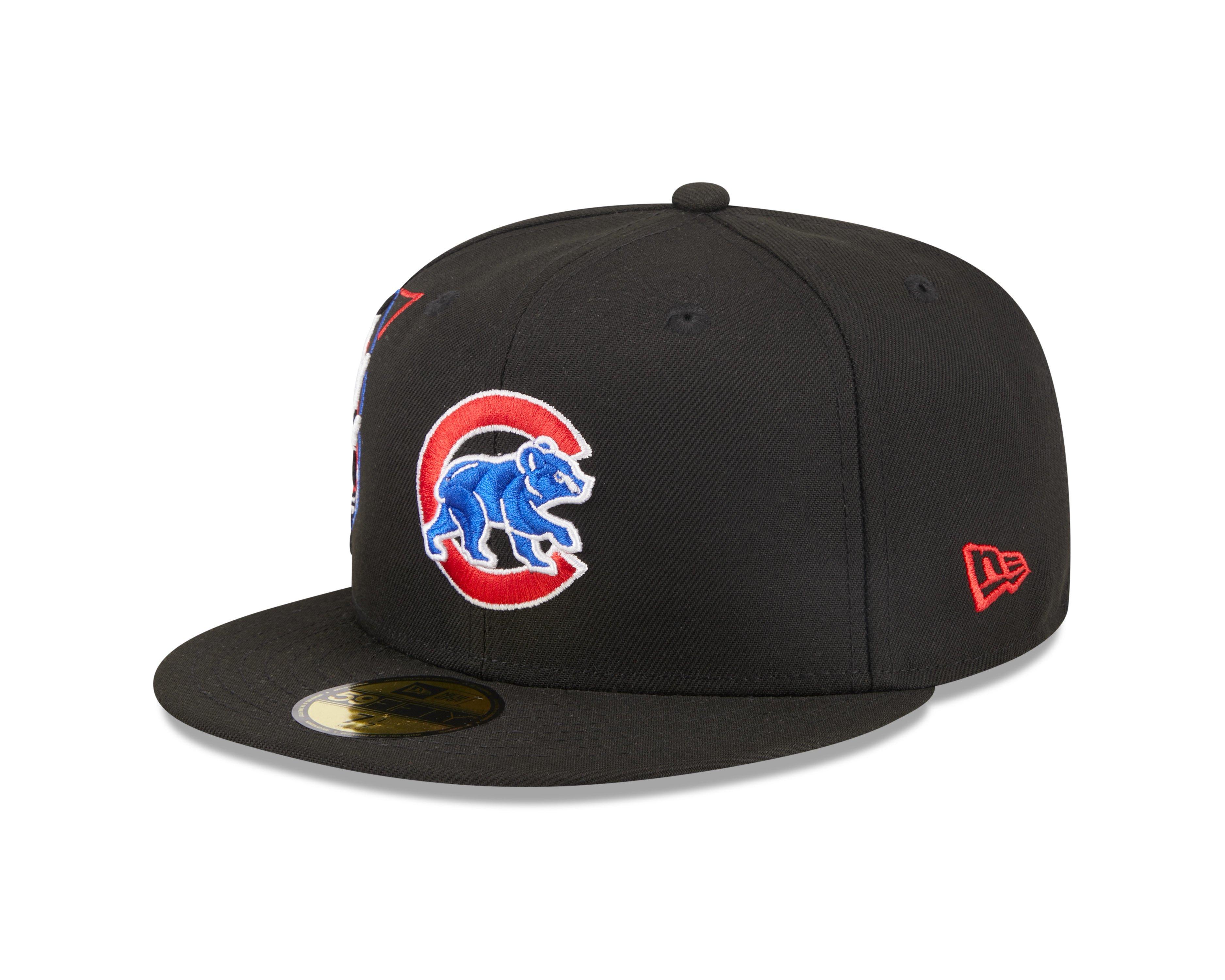 Chicago Cubs New Era Jersey 59FIFTY Fitted Hat - Black