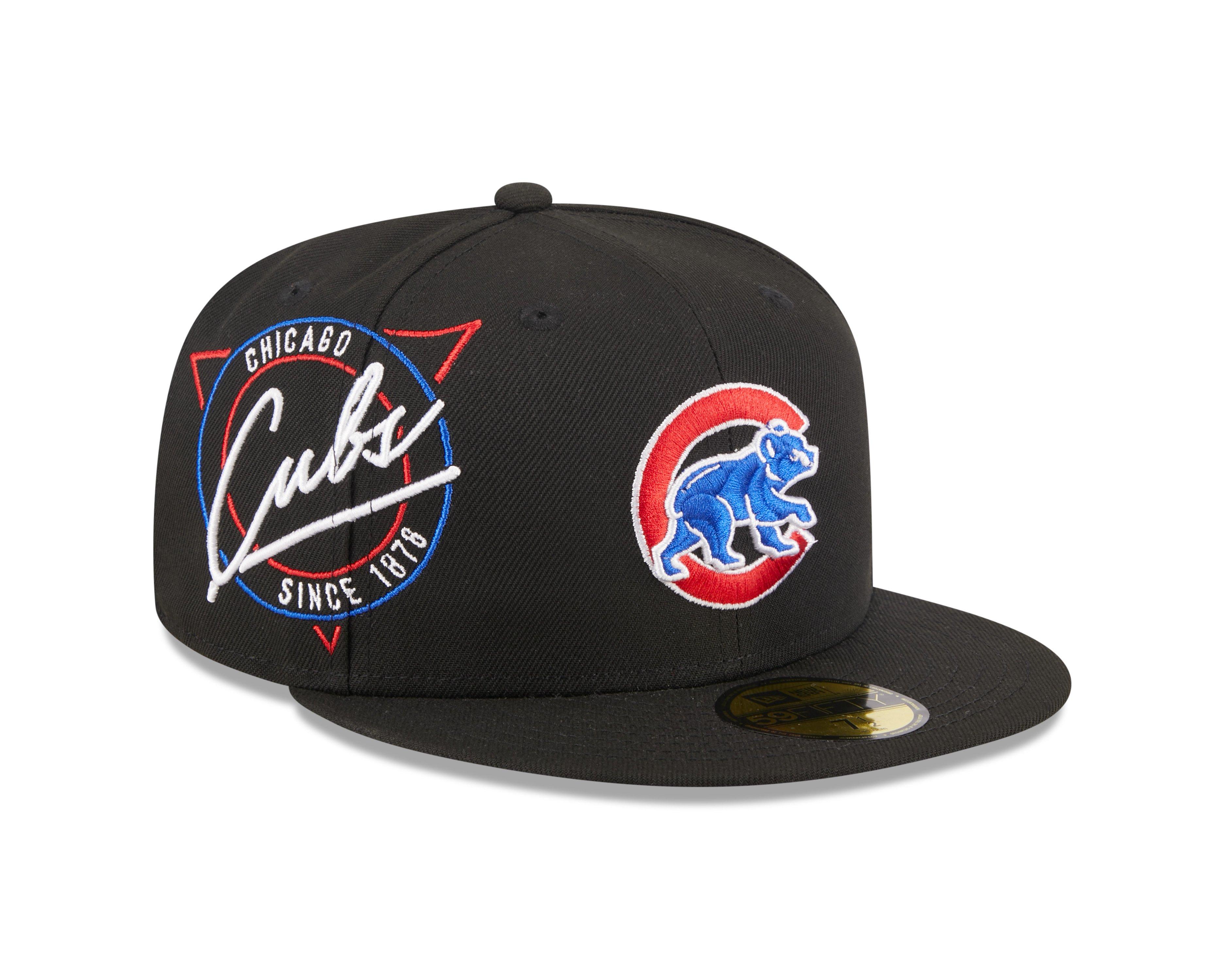 Chicago Cubs New Era Jersey 59FIFTY Fitted Hat - Black