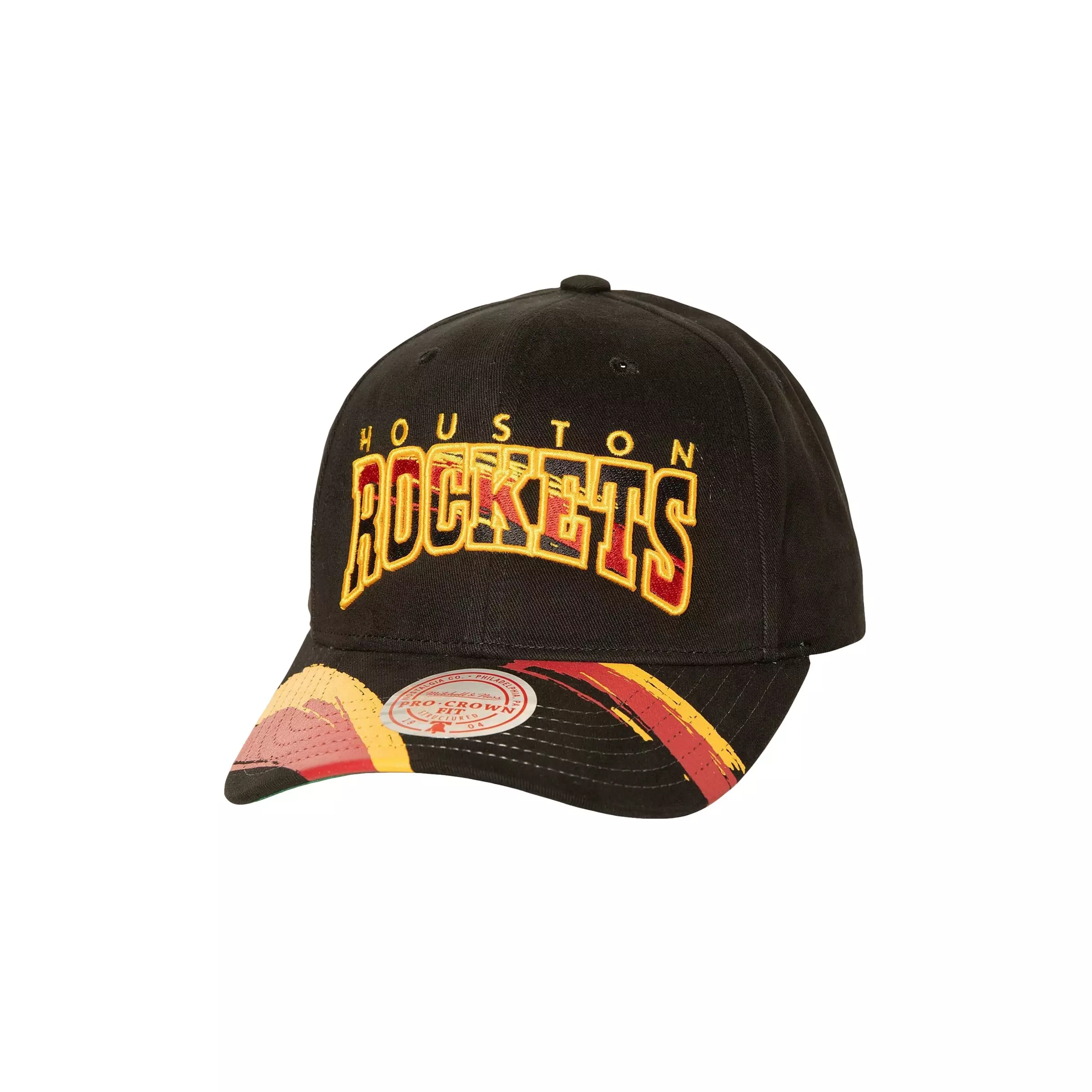Mitchell & Ness Houston Rockets Brushed Past Ya Pro Snapback Hat-Black - BLACK